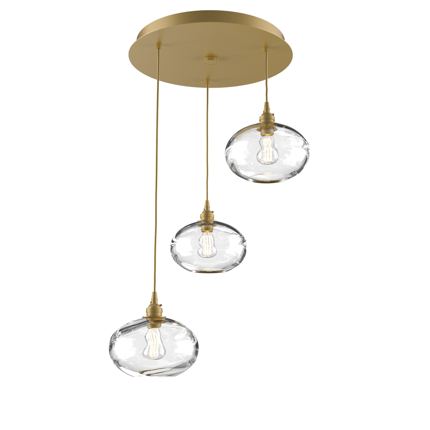 CHB0036-03-GB-OC-Hammerton-Studio-Optic-Blown-Glass-Coppa-3-light-round-pendant-chandelier-with-gilded-brass-finish-and-optic-clear-blown-glass-shades-and-incandescent-lamping