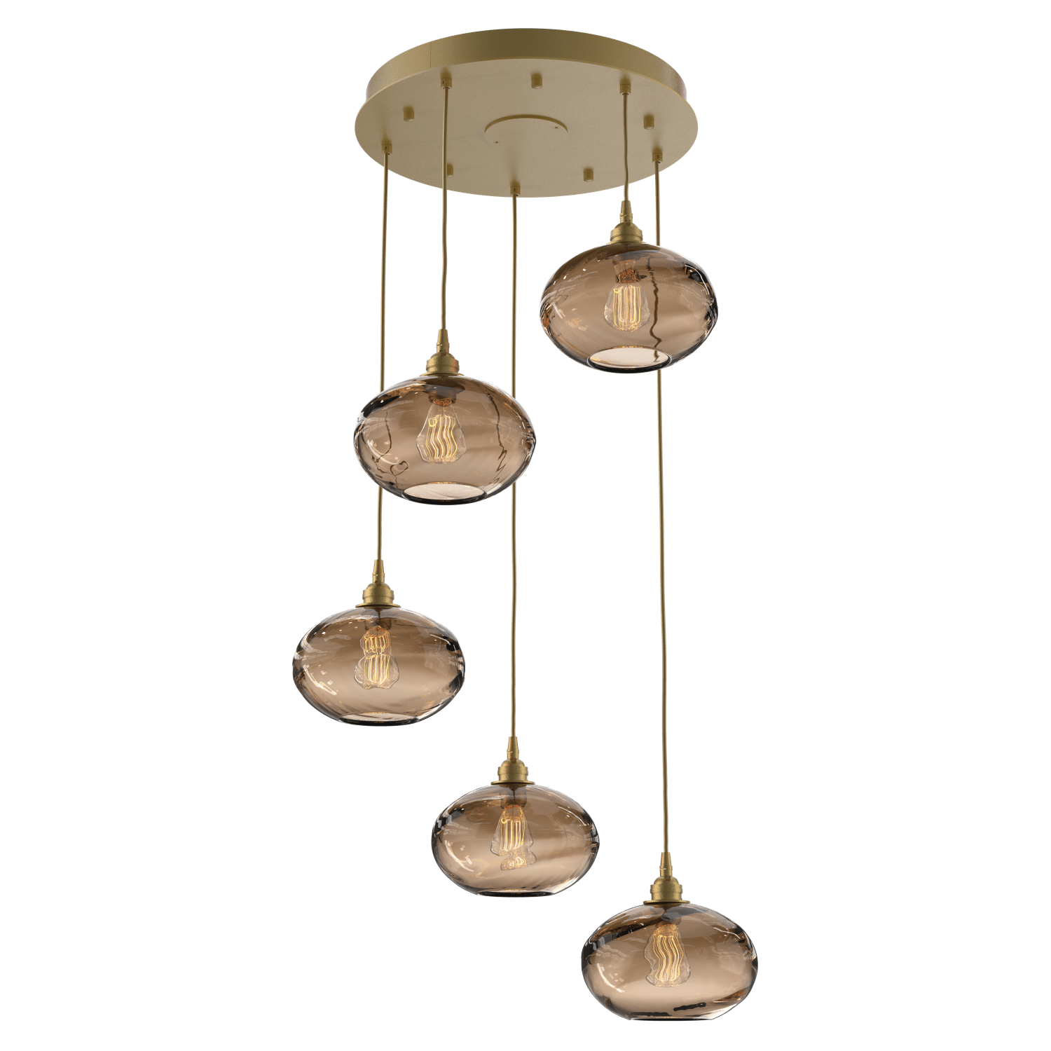 CHB0036-05-GB-OB-Hammerton-Studio-Optic-Blown-Glass-Coppa-5-light-round-pendant-chandelier-with-gilded-brass-finish-and-optic-bronze-blown-glass-shades-and-incandescent-lamping