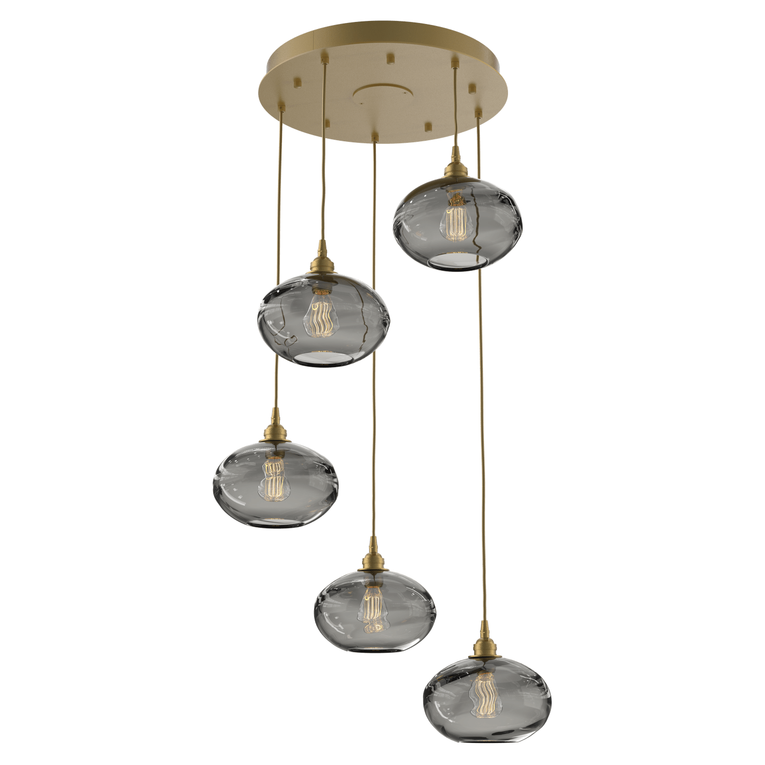 CHB0036-05-GB-OS-Hammerton-Studio-Optic-Blown-Glass-Coppa-5-light-round-pendant-chandelier-with-gilded-brass-finish-and-optic-smoke-blown-glass-shades-and-incandescent-lamping