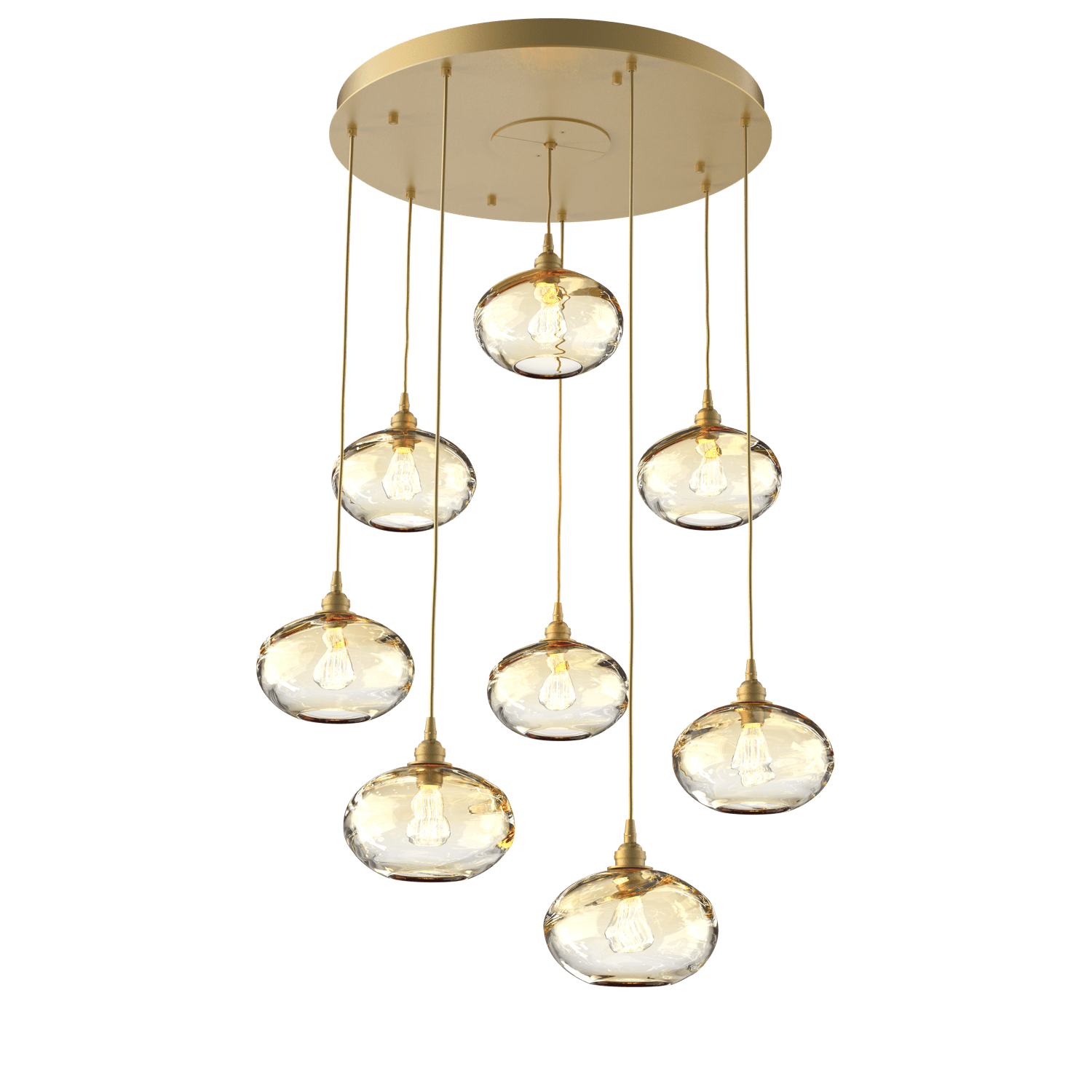 CHB0036-08-GB-OA-Hammerton-Studio-Optic-Blown-Glass-Coppa-8-light-round-pendant-chandelier-with-gilded-brass-finish-and-optic-amber-blown-glass-shades-and-incandescent-lamping