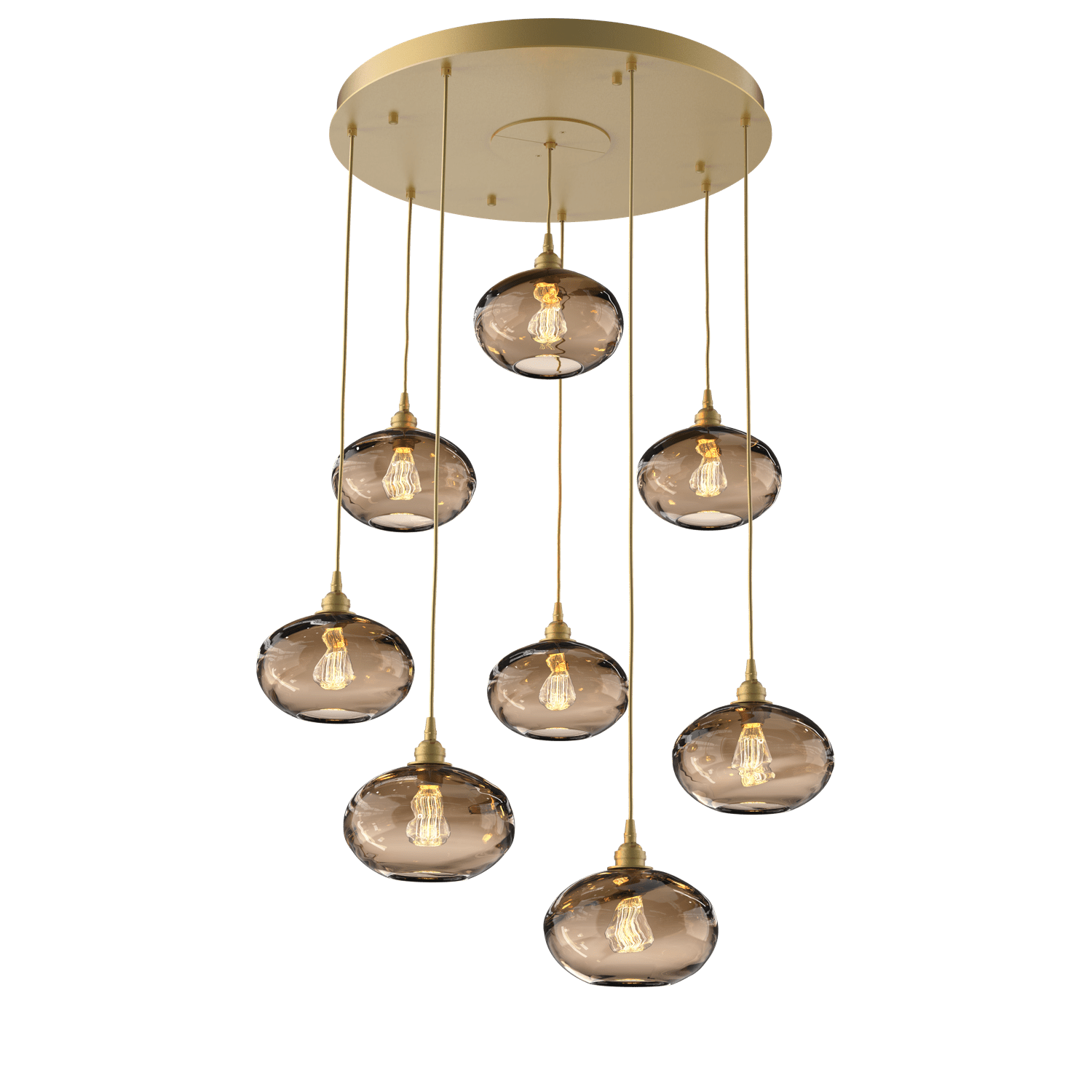CHB0036-08-GB-OB-Hammerton-Studio-Optic-Blown-Glass-Coppa-8-light-round-pendant-chandelier-with-gilded-brass-finish-and-optic-bronze-blown-glass-shades-and-incandescent-lamping