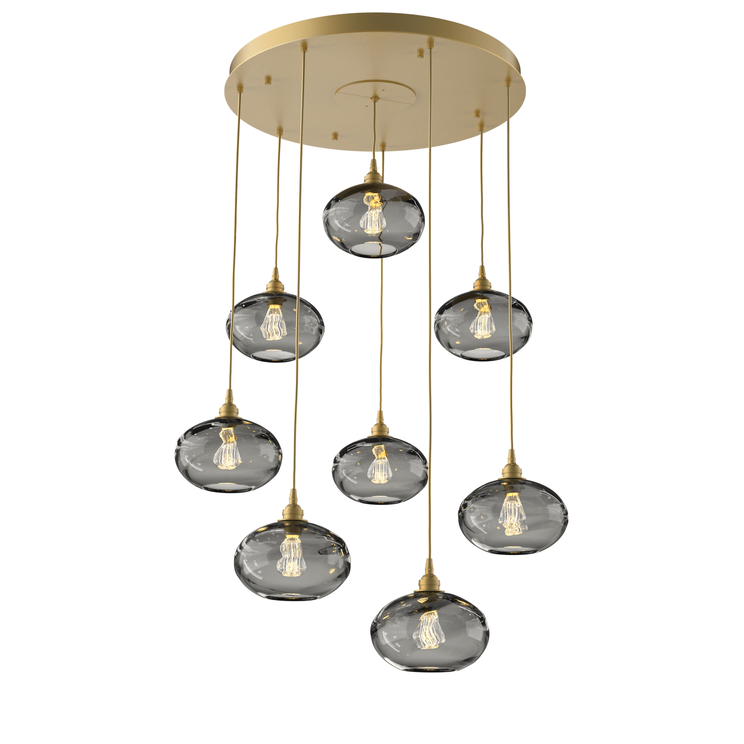 CHB0036-08-GB-OS-Hammerton-Studio-Optic-Blown-Glass-Coppa-8-light-round-pendant-chandelier-with-gilded-brass-finish-and-optic-smoke-blown-glass-shades-and-incandescent-lamping