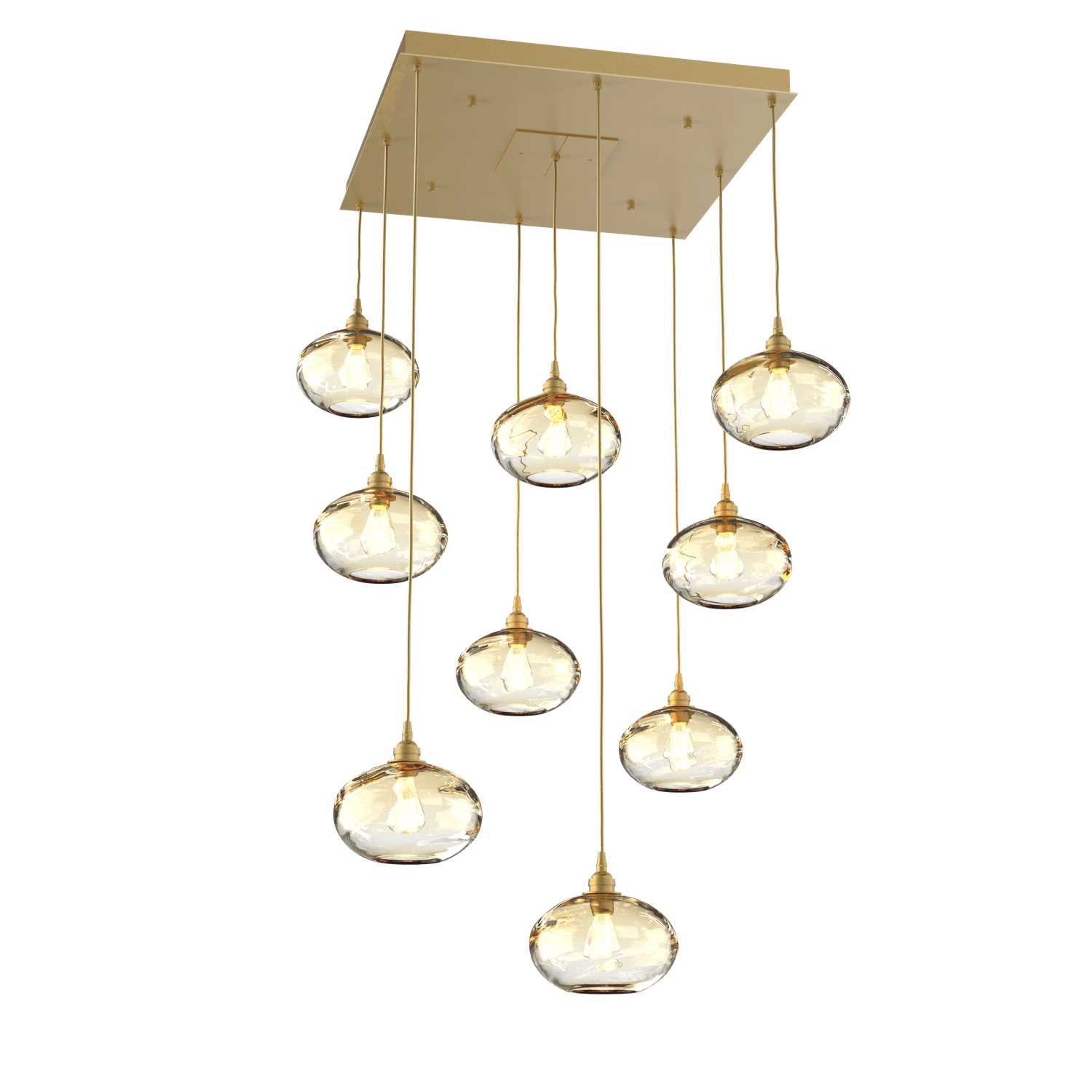 CHB0036-09-GB-OA-Hammerton-Studio-Optic-Blown-Glass-Coppa-9-light-square-pendant-chandelier-with-gilded-brass-finish-and-optic-amber-blown-glass-shades-and-incandescent-lamping