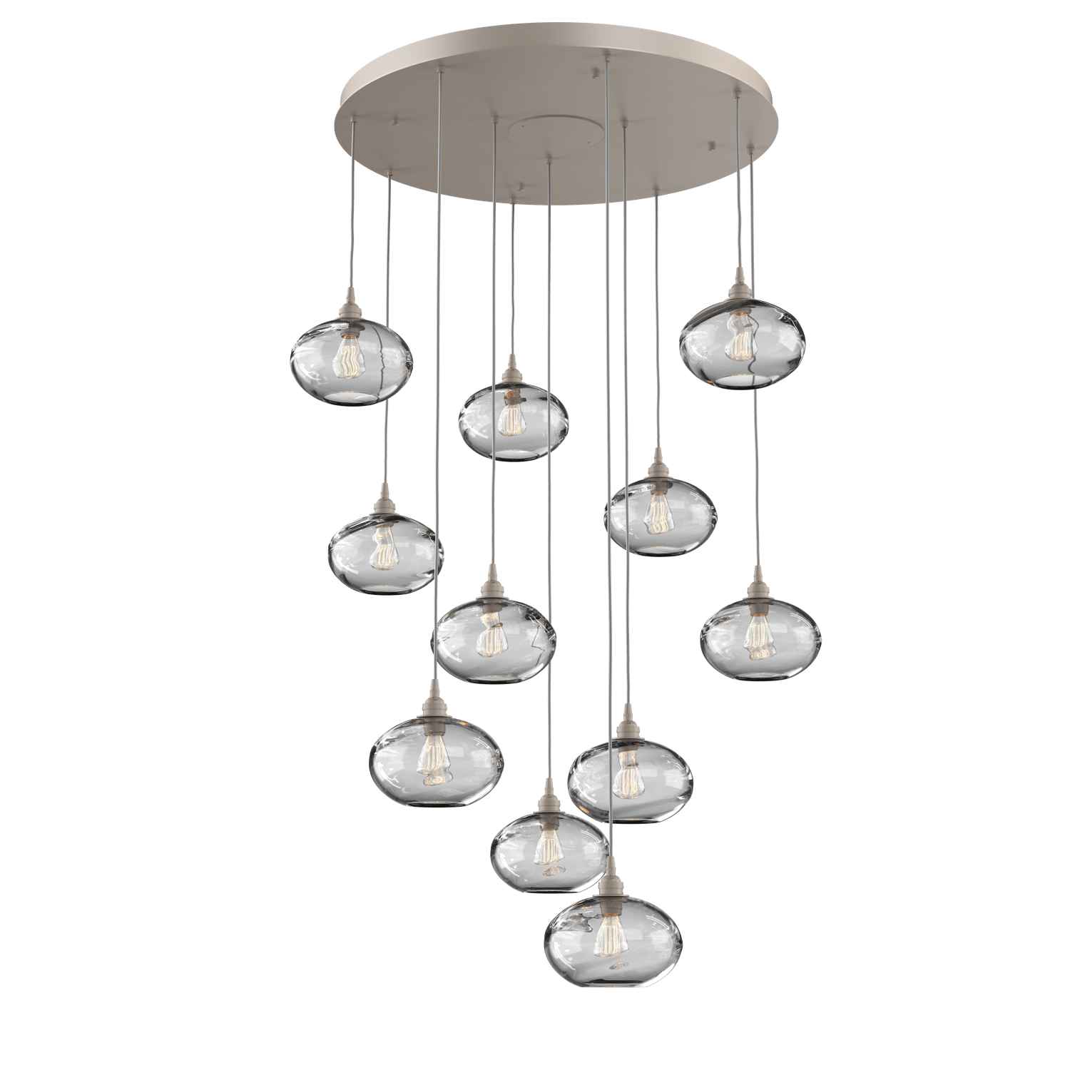 CHB0036-11-BS-OC-Hammerton-Studio-Optic-Blown-Glass-Coppa-11-light-round-pendant-chandelier-with-metallic-beige-silver-finish-and-optic-clear-blown-glass-shades-and-incandescent-lamping
