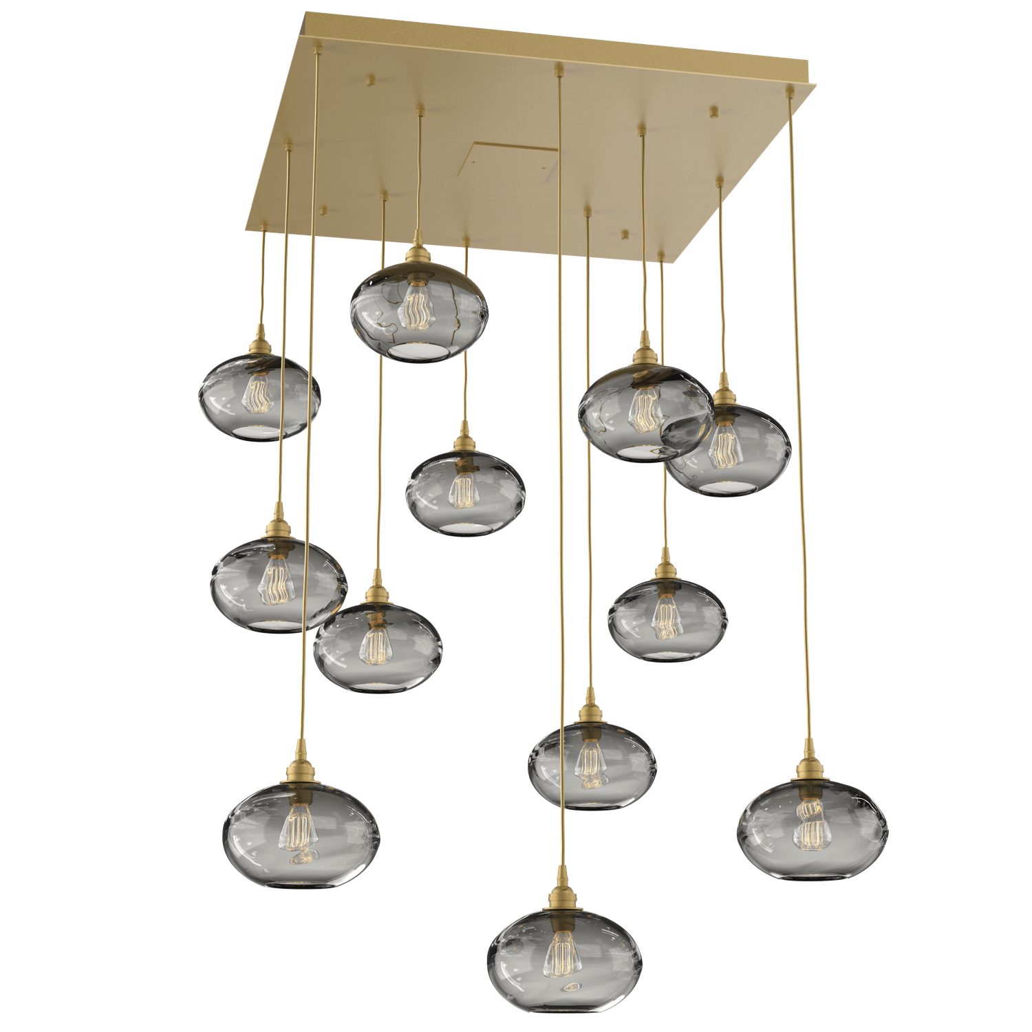 CHB0036-12-GB-OS-Hammerton-Studio-Optic-Blown-Glass-Coppa-12-light-square-pendant-chandelier-with-gilded-brass-finish-and-optic-smoke-blown-glass-shades-and-incandescent-lamping