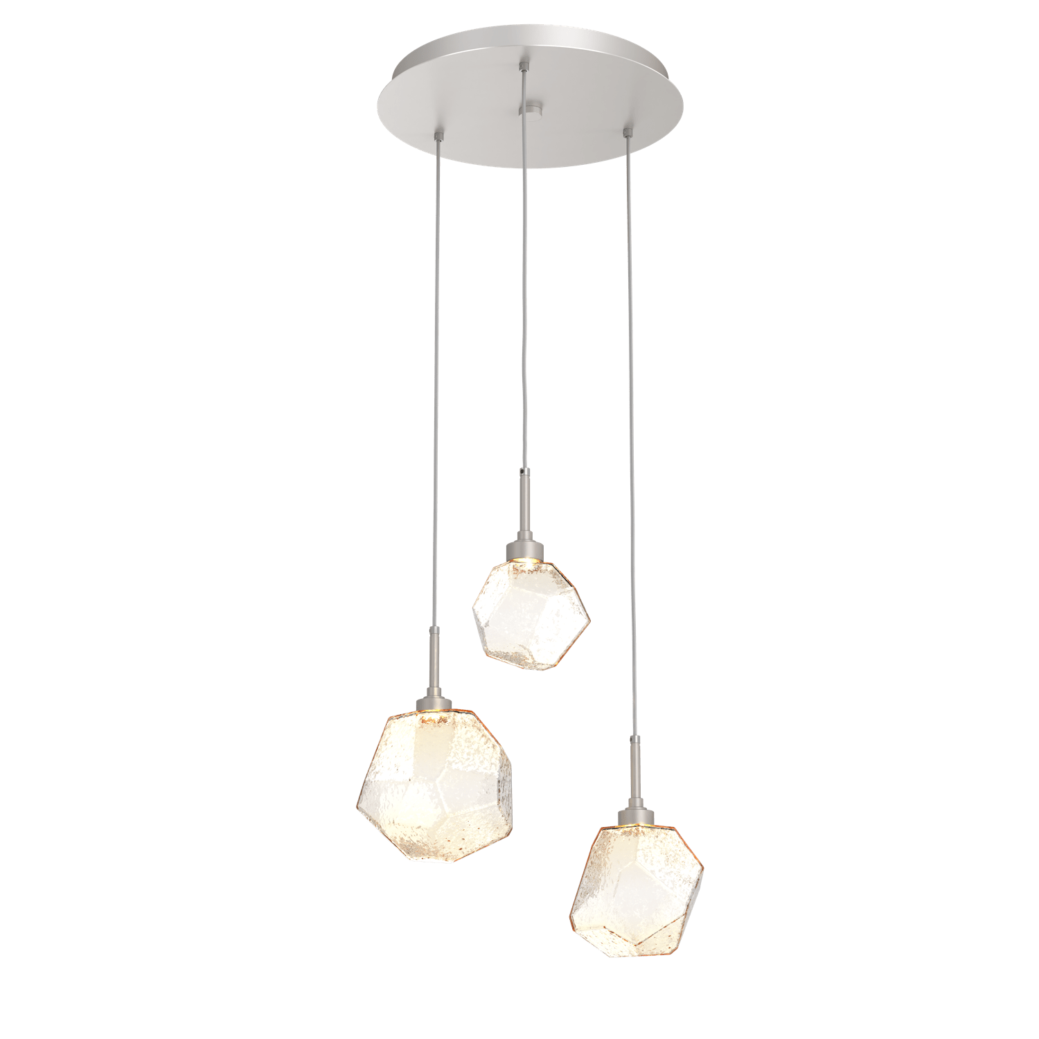 CHB0039-03-BS-A-Hammerton-Studio-Gem-3-light-round-pendant-chandelier-with-metallic-beige-silver-finish-and-amber-blown-glass-shades-and-LED-lamping