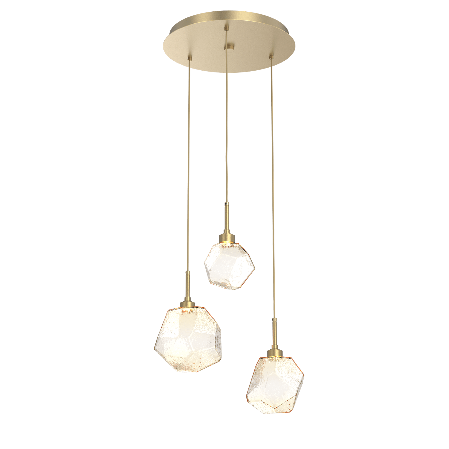 CHB0039-03-GB-A-Hammerton-Studio-Gem-3-light-round-pendant-chandelier-with-gilded-brass-finish-and-amber-blown-glass-shades-and-LED-lamping