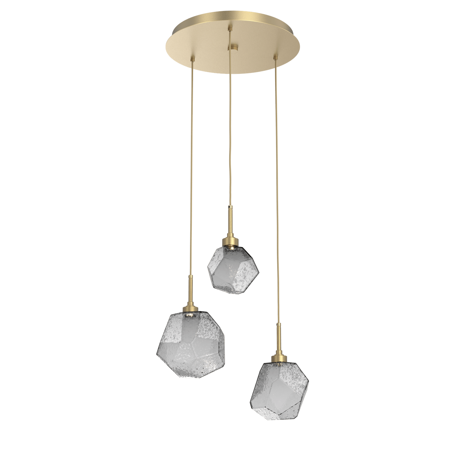 CHB0039-03-GB-S-Hammerton-Studio-Gem-3-light-round-pendant-chandelier-with-gilded-brass-finish-and-smoke-blown-glass-shades-and-LED-lamping
