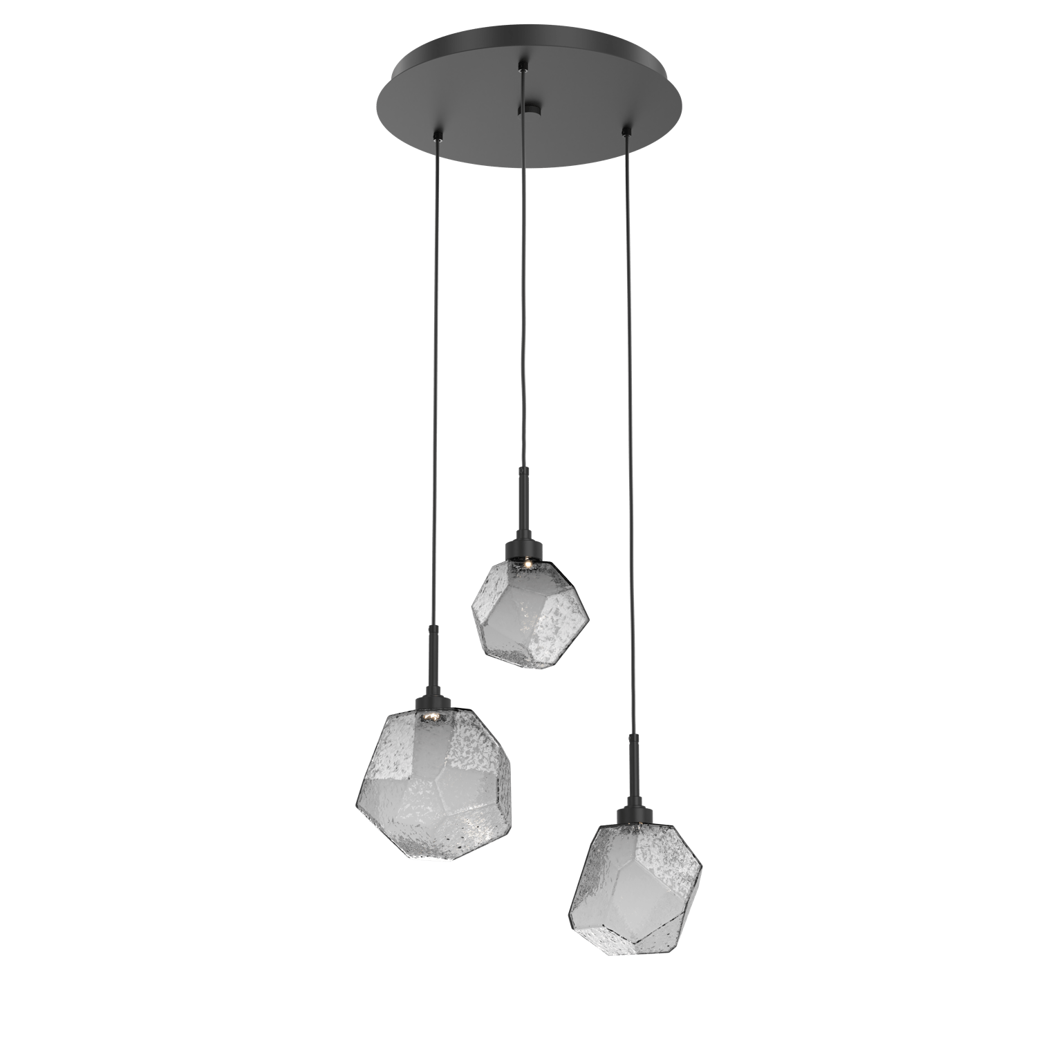 CHB0039-03-MB-S-Hammerton-Studio-Gem-3-light-round-pendant-chandelier-with-matte-black-finish-and-smoke-blown-glass-shades-and-LED-lamping
