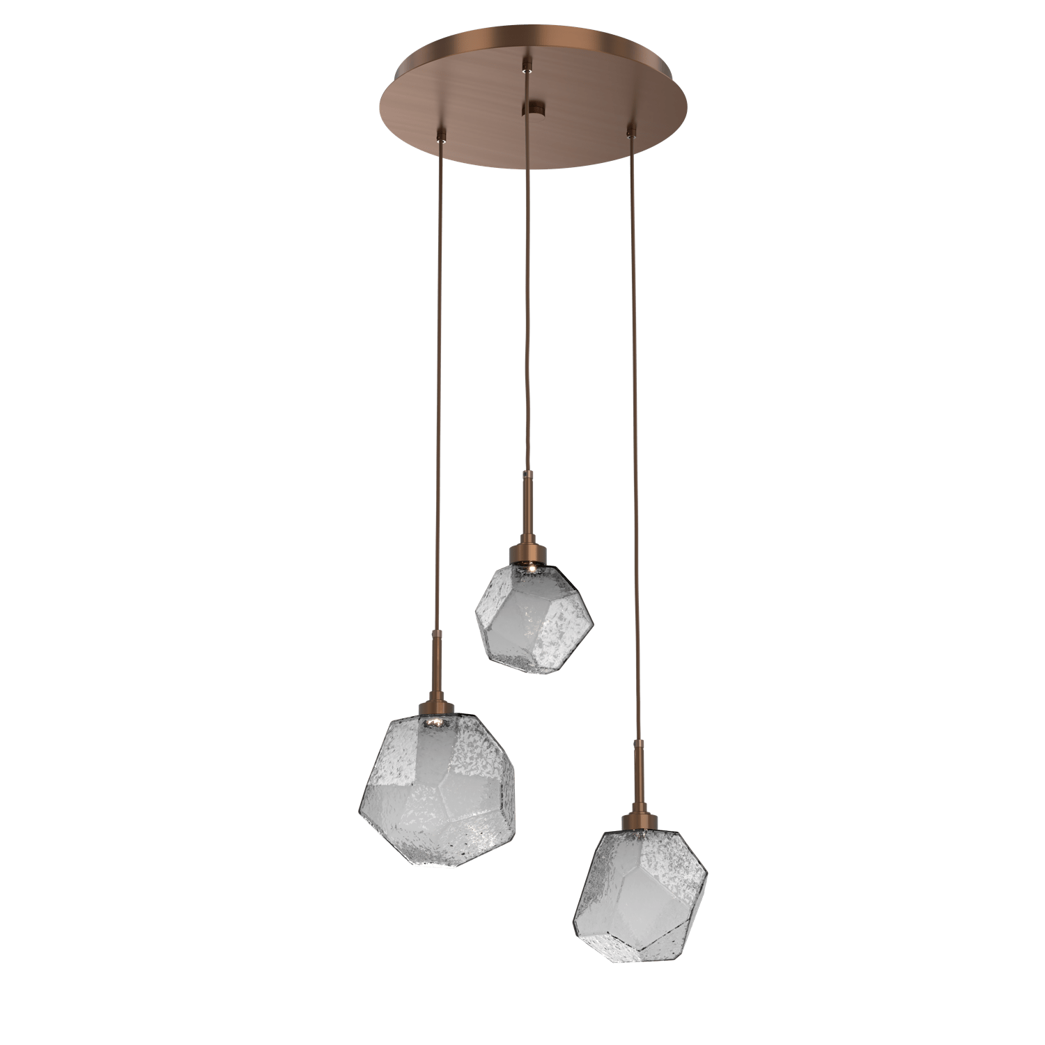 CHB0039-03-RB-S-Hammerton-Studio-Gem-3-light-round-pendant-chandelier-with-oil-rubbed-bronze-finish-and-smoke-blown-glass-shades-and-LED-lamping