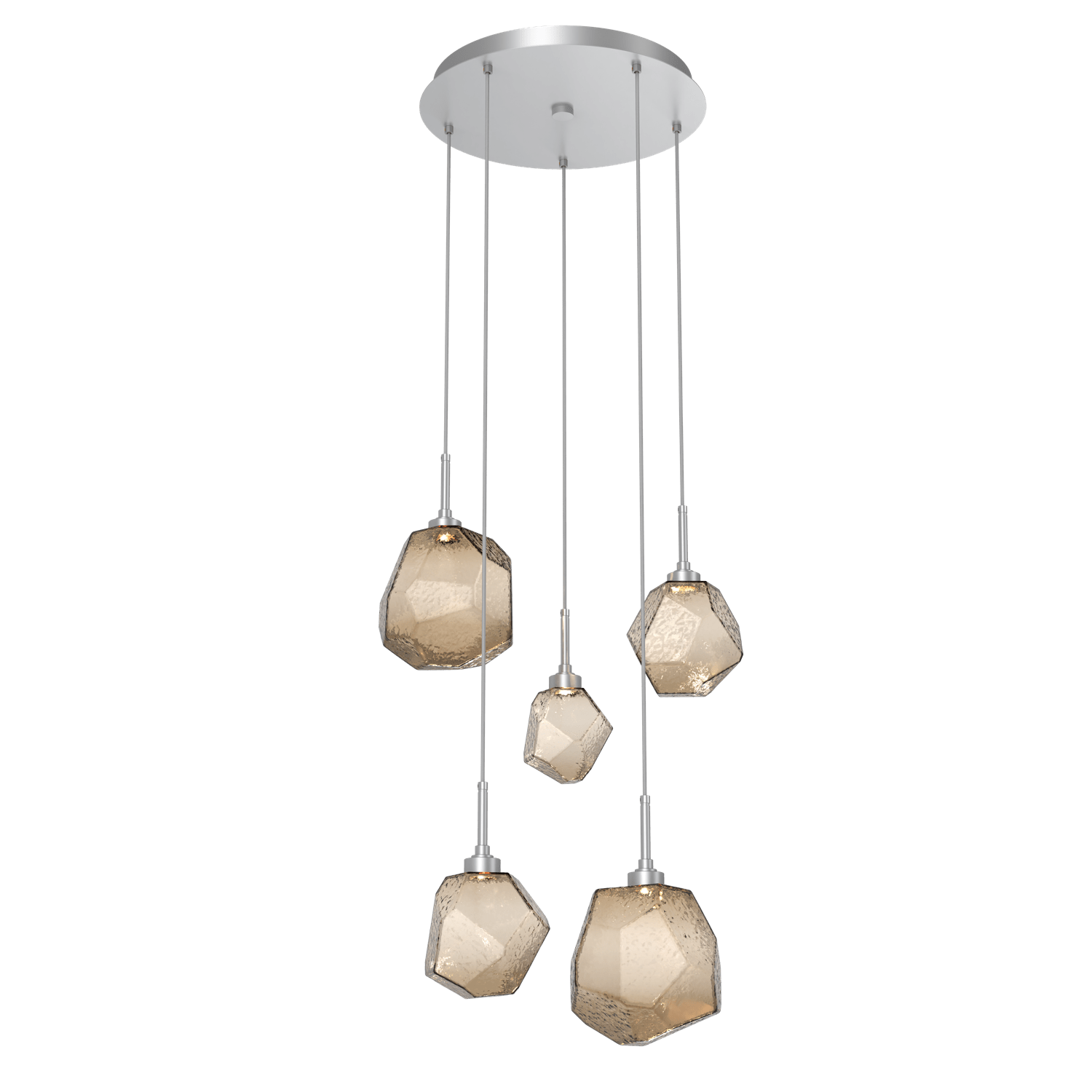 CHB0039-05-CS-B-Hammerton-Studio-Gem-5-light-round-pendant-chandelier-with-classic-silver-finish-and-bronze-blown-glass-shades-and-LED-lamping