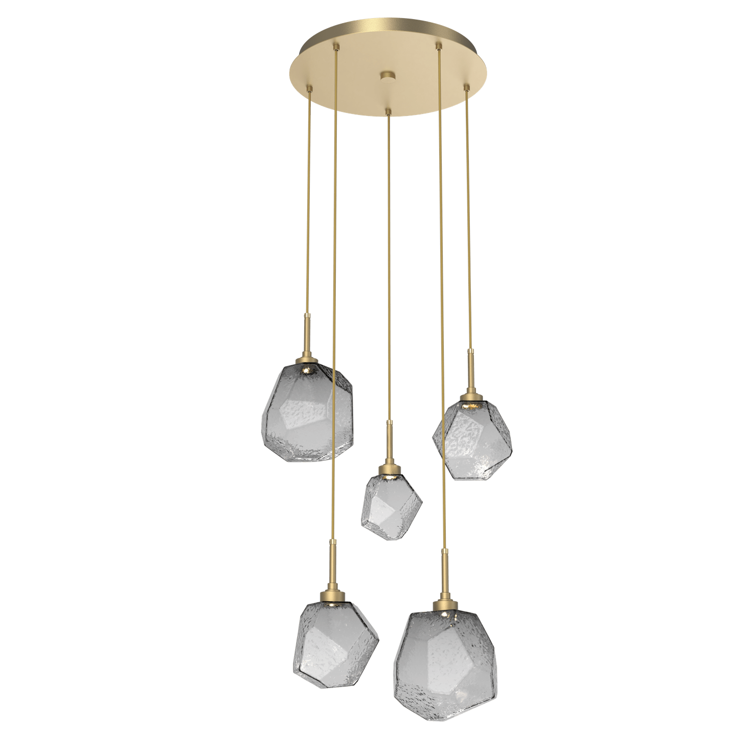 CHB0039-05-GB-S-Hammerton-Studio-Gem-5-light-round-pendant-chandelier-with-gilded-brass-finish-and-smoke-blown-glass-shades-and-LED-lamping