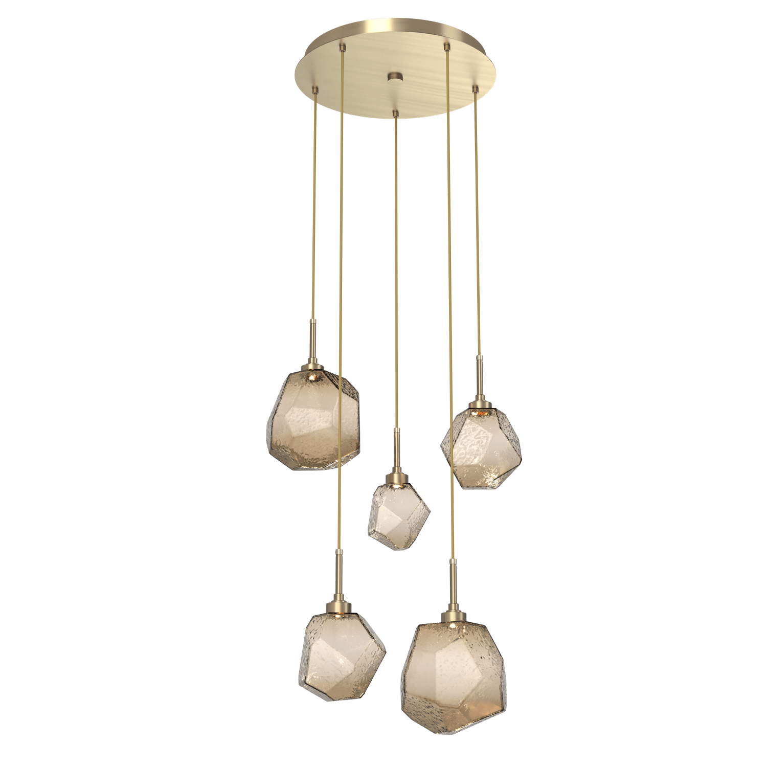 CHB0039-05-HB-B-Hammerton-Studio-Gem-5-light-round-pendant-chandelier-with-heritage-brass-finish-and-bronze-blown-glass-shades-and-LED-lamping