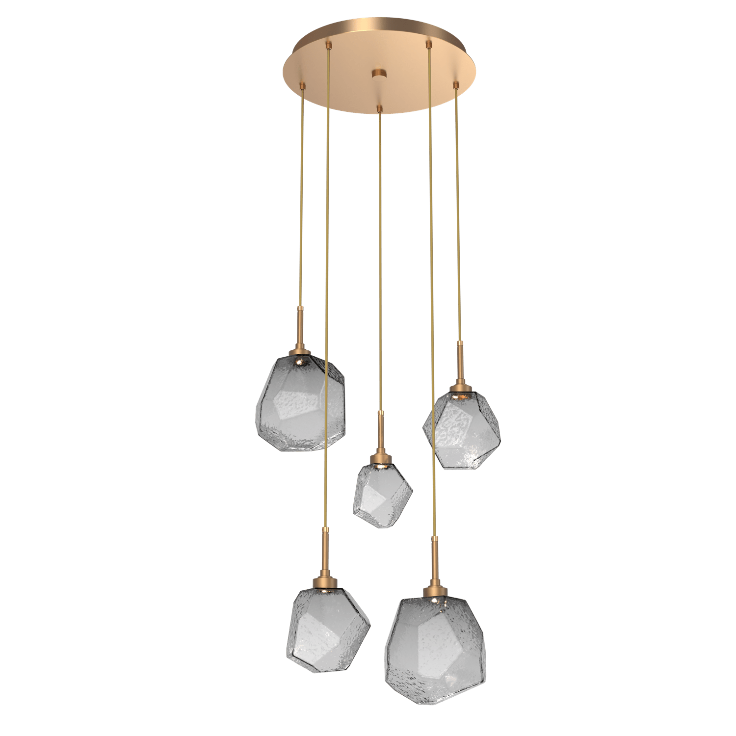 CHB0039-05-NB-S-Hammerton-Studio-Gem-5-light-round-pendant-chandelier-with-novel-brass-finish-and-smoke-blown-glass-shades-and-LED-lamping