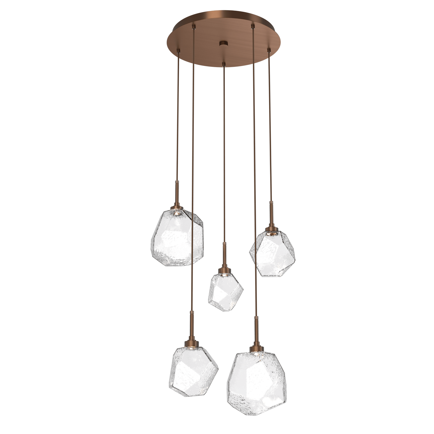 CHB0039-05-RB-C-Hammerton-Studio-Gem-5-light-round-pendant-chandelier-with-oil-rubbed-bronze-finish-and-clear-blown-glass-shades-and-LED-lamping