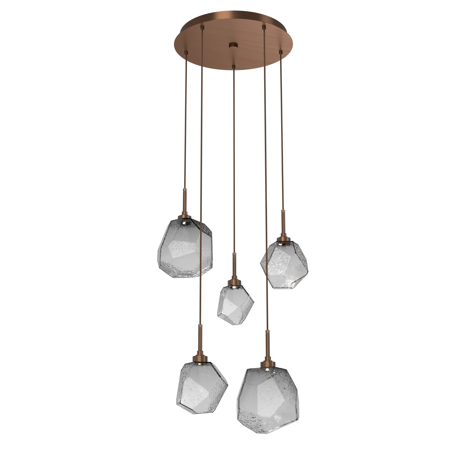 CHB0039-05-RB-S-Hammerton-Studio-Gem-5-light-round-pendant-chandelier-with-oil-rubbed-bronze-finish-and-smoke-blown-glass-shades-and-LED-lamping