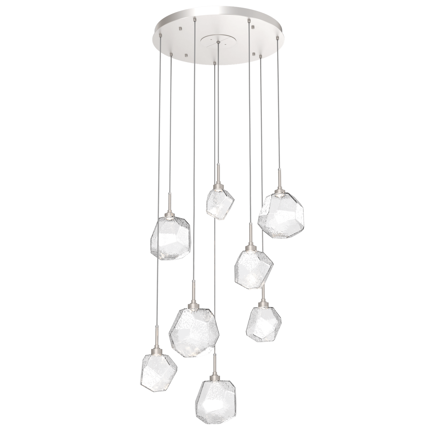 CHB0039-08-BS-C-Hammerton-Studio-Gem-8-light-round-pendant-chandelier-with-metallic-beige-silver-finish-and-clear-blown-glass-shades-and-LED-lamping