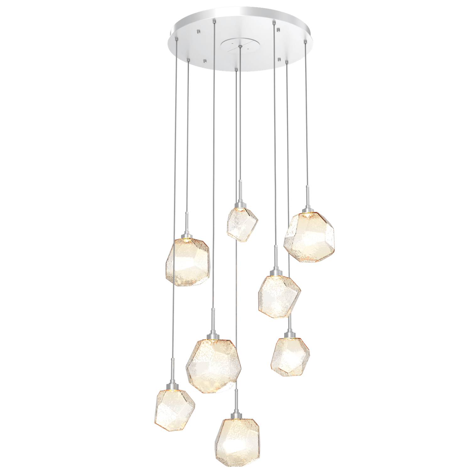 CHB0039-08-CS-A-Hammerton-Studio-Gem-8-light-round-pendant-chandelier-with-classic-silver-finish-and-amber-blown-glass-shades-and-LED-lamping