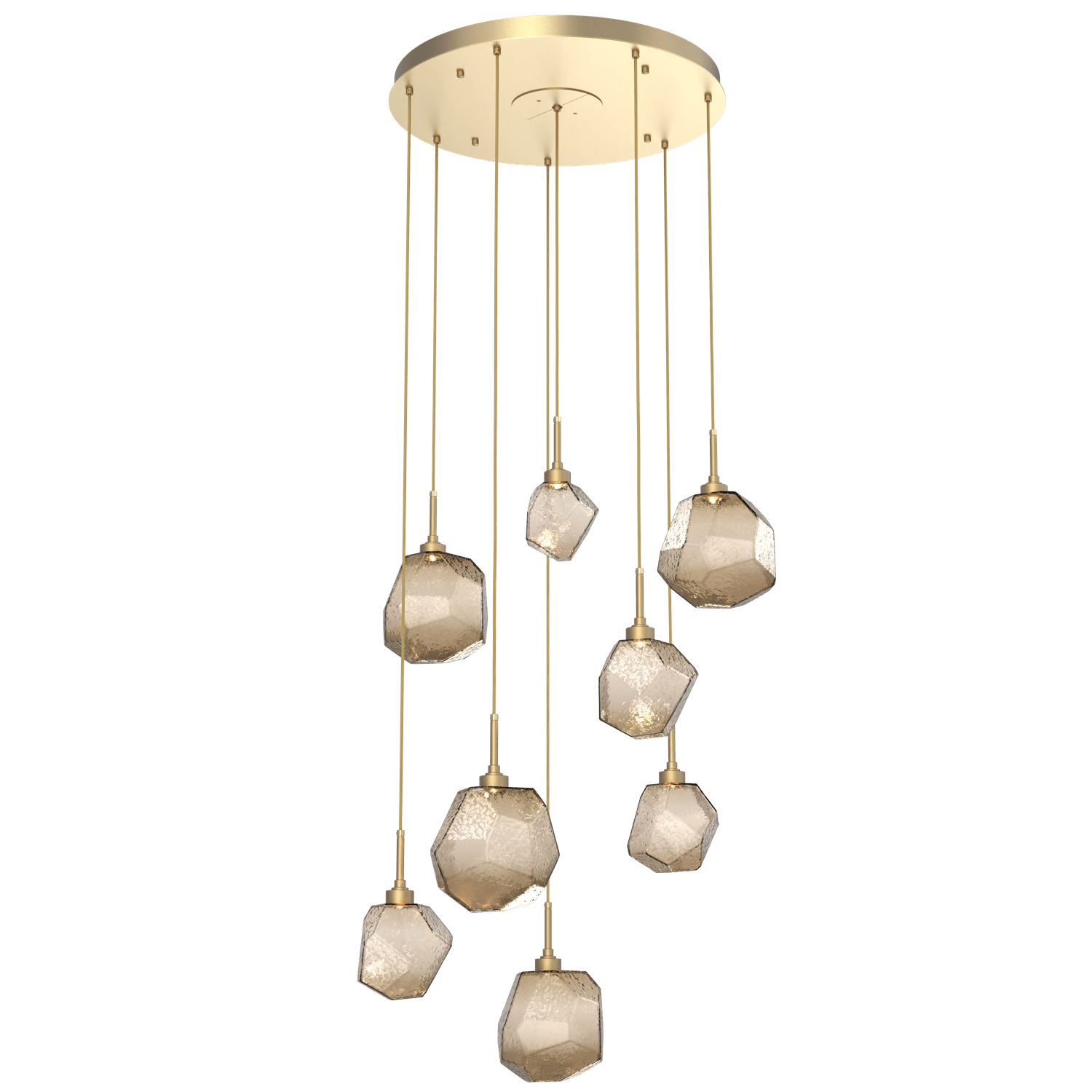 CHB0039-08-GB-B-Hammerton-Studio-Gem-8-light-round-pendant-chandelier-with-gilded-brass-finish-and-bronze-blown-glass-shades-and-LED-lamping