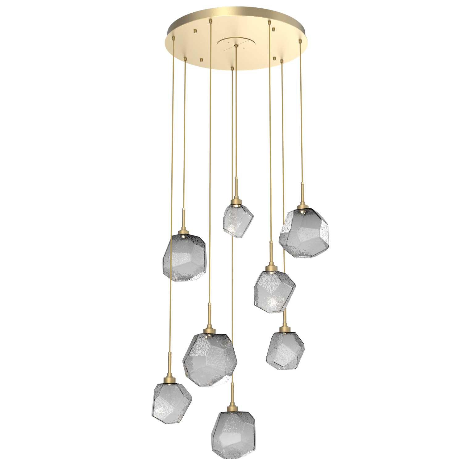 CHB0039-08-GB-S-Hammerton-Studio-Gem-8-light-round-pendant-chandelier-with-gilded-brass-finish-and-smoke-blown-glass-shades-and-LED-lamping