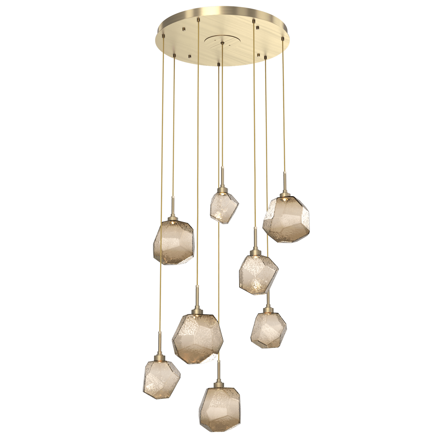 CHB0039-08-HB-B-Hammerton-Studio-Gem-8-light-round-pendant-chandelier-with-heritage-brass-finish-and-bronze-blown-glass-shades-and-LED-lamping