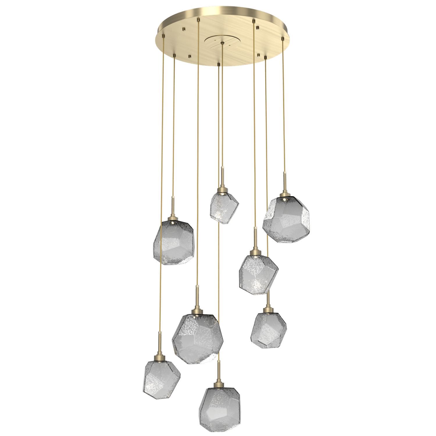 CHB0039-08-HB-S-Hammerton-Studio-Gem-8-light-round-pendant-chandelier-with-heritage-brass-finish-and-smoke-blown-glass-shades-and-LED-lamping