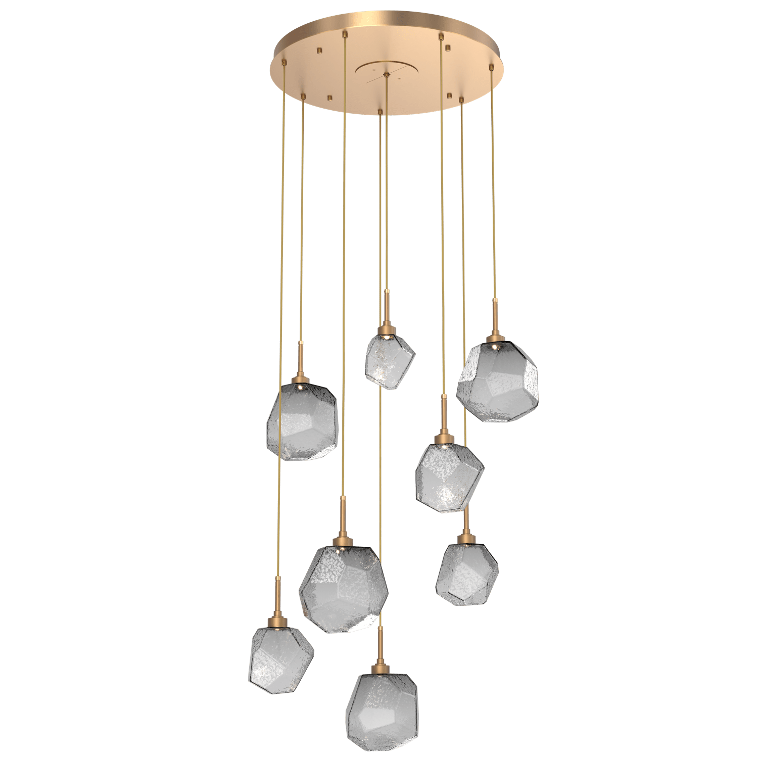 CHB0039-08-NB-S-Hammerton-Studio-Gem-8-light-round-pendant-chandelier-with-novel-brass-finish-and-smoke-blown-glass-shades-and-LED-lamping