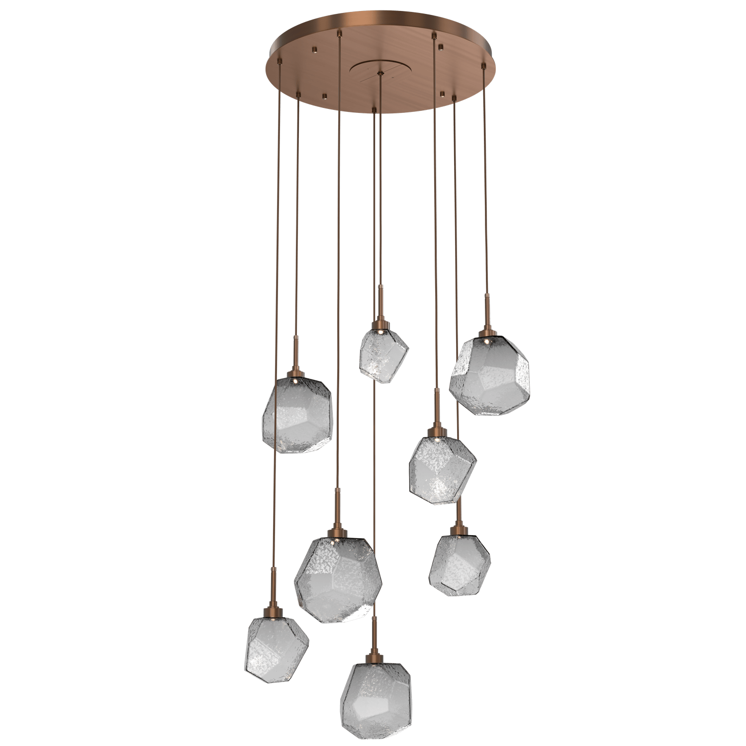 CHB0039-08-RB-S-Hammerton-Studio-Gem-8-light-round-pendant-chandelier-with-oil-rubbed-bronze-finish-and-smoke-blown-glass-shades-and-LED-lamping