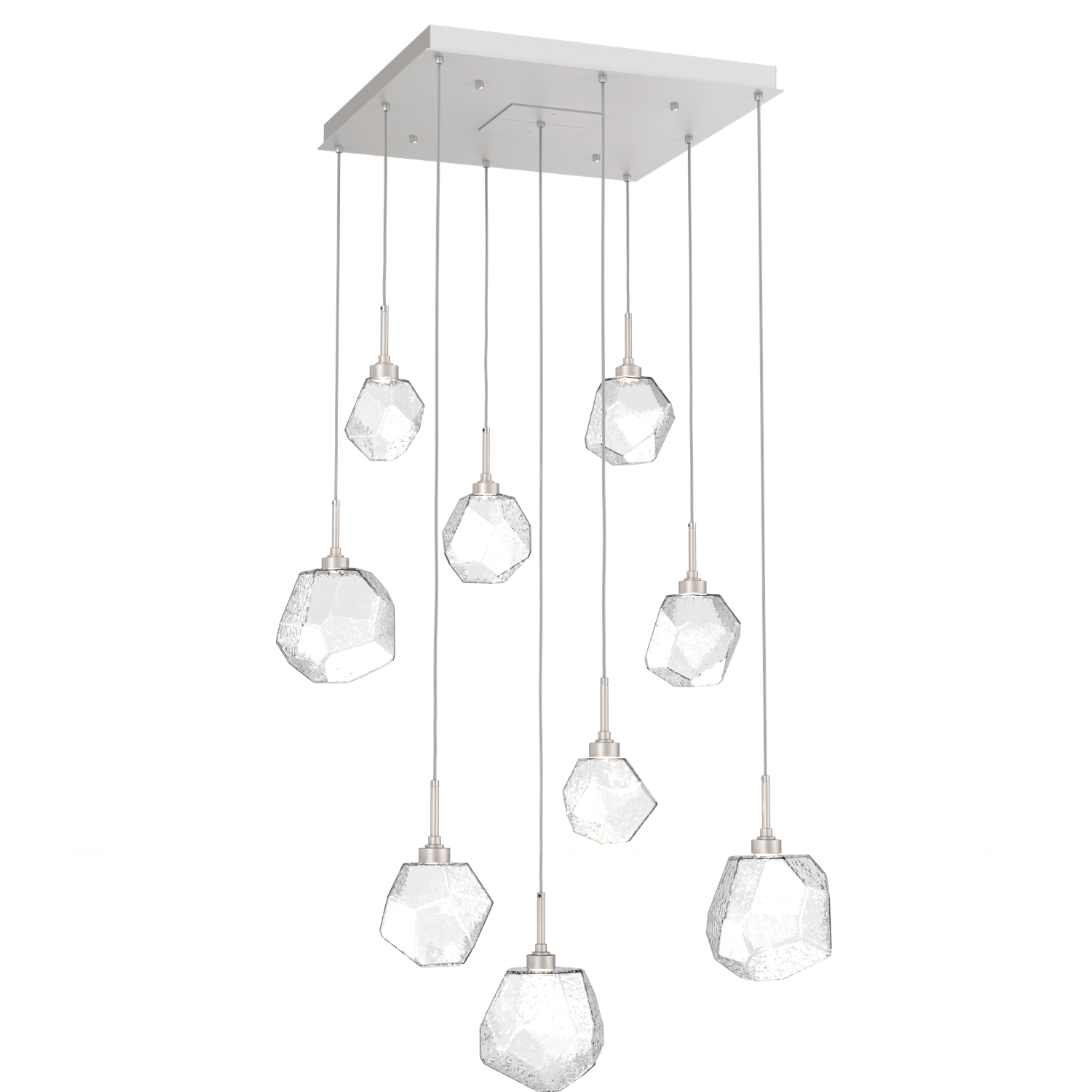 CHB0039-09-BS-C-Hammerton-Studio-Gem-9-light-square-pendant-chandelier-with-metallic-beige-silver-finish-and-clear-blown-glass-shades-and-LED-lamping
