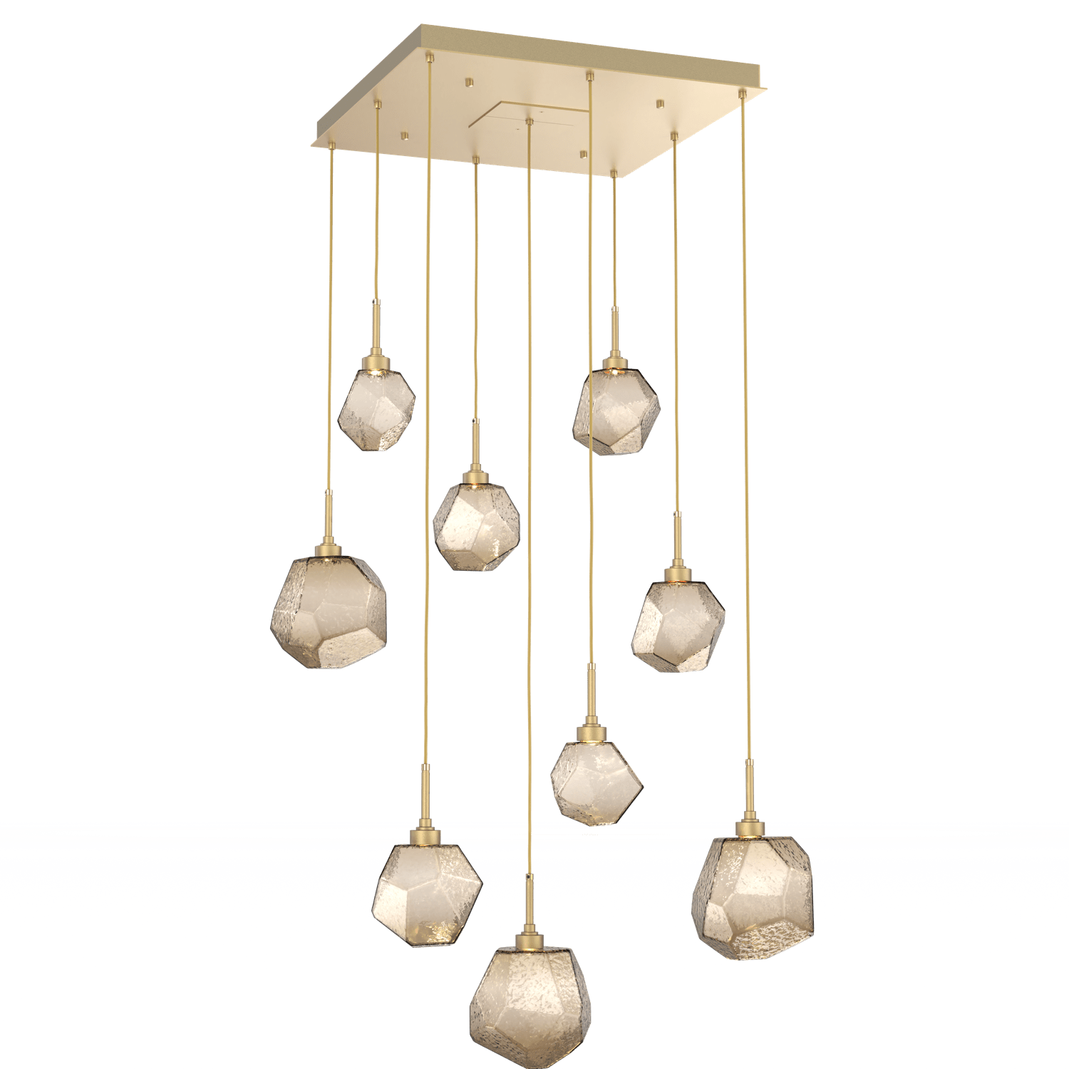 CHB0039-09-GB-B-Hammerton-Studio-Gem-9-light-square-pendant-chandelier-with-gilded-brass-finish-and-bronze-blown-glass-shades-and-LED-lamping