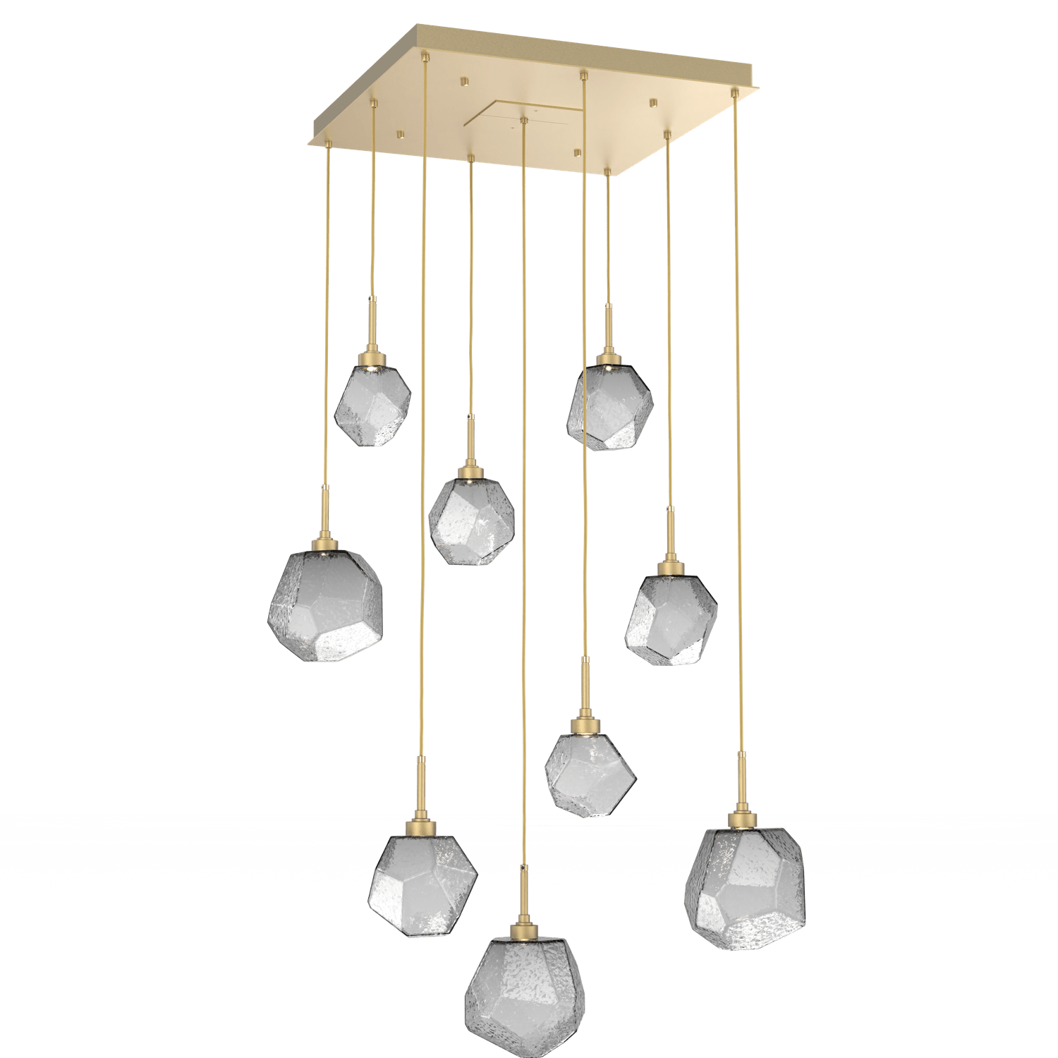 CHB0039-09-GB-S-Hammerton-Studio-Gem-9-light-square-pendant-chandelier-with-gilded-brass-finish-and-smoke-blown-glass-shades-and-LED-lamping