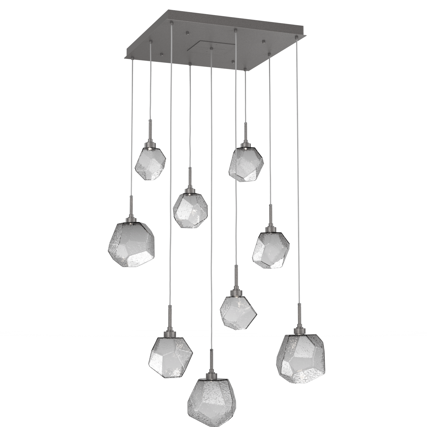 CHB0039-09-GP-S-Hammerton-Studio-Gem-9-light-square-pendant-chandelier-with-graphite-finish-and-smoke-blown-glass-shades-and-LED-lamping