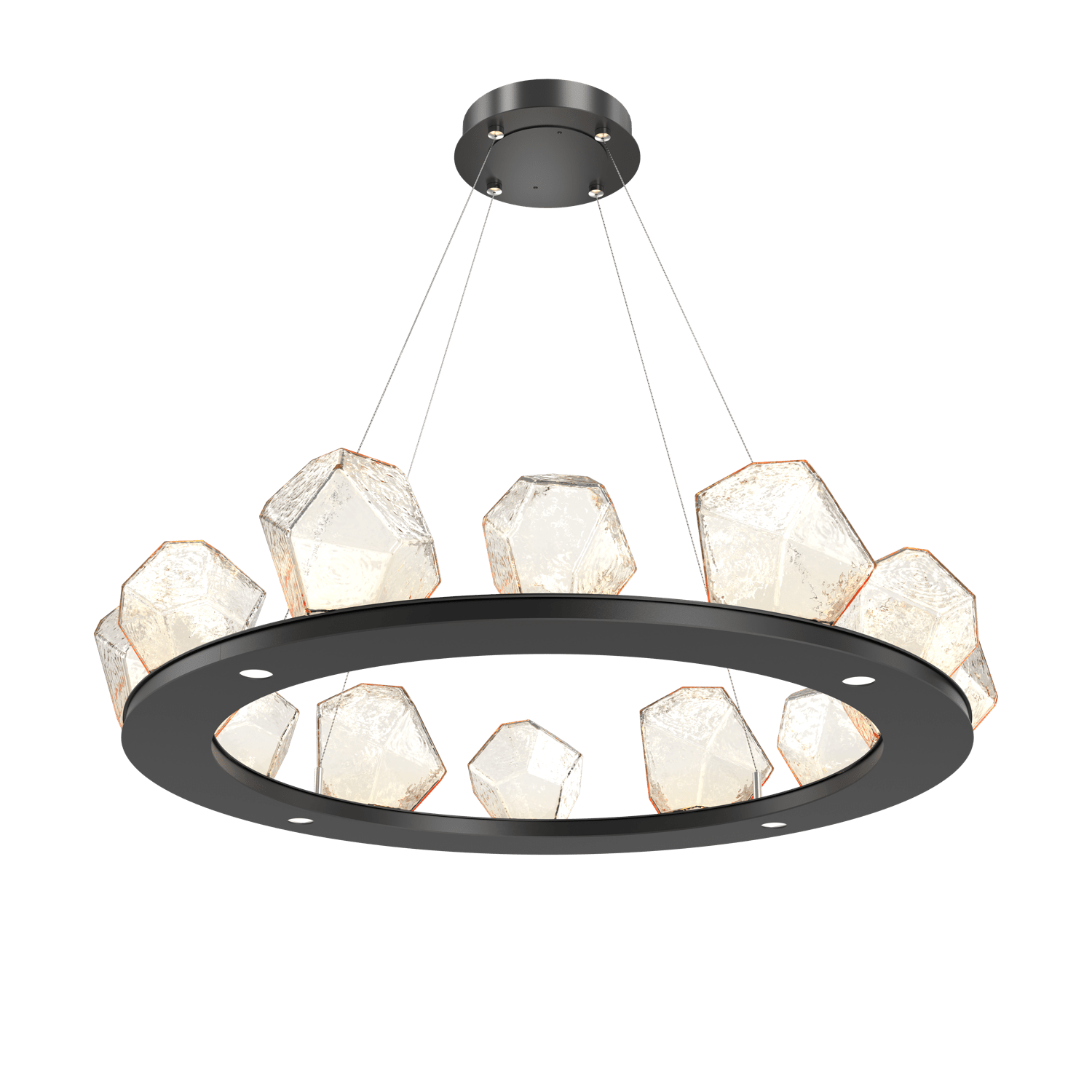 CHB0039-0C-MB-A-Hammerton-Studio-Gem-37-inch-ring-chandelier-with-matte-black-finish-and-amber-blown-glass-shades-and-LED-lamping