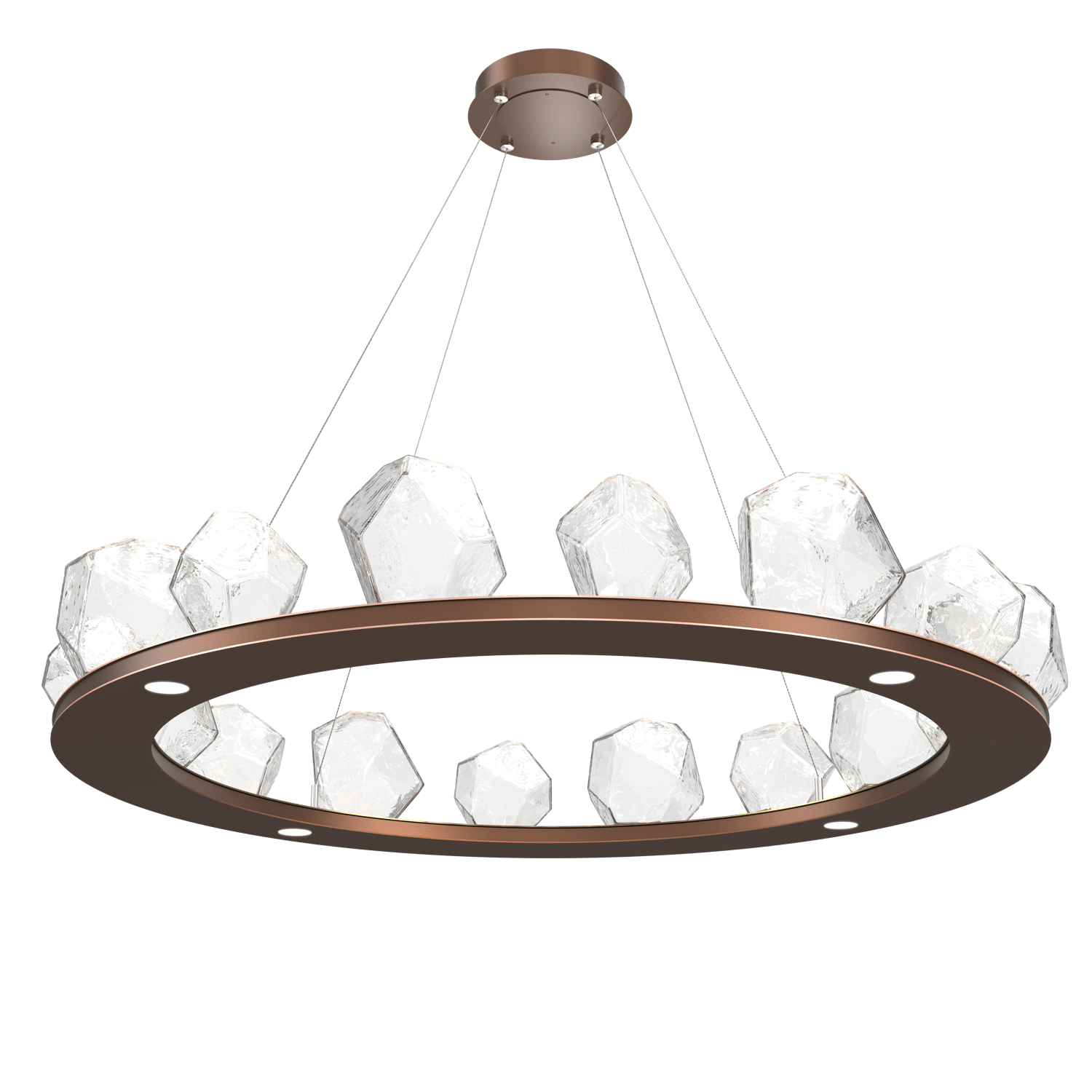 CHB0039-0D-BB-C-Hammerton-Studio-Gem-48-inch-ring-chandelier-with-burnished-bronze-finish-and-clear-blown-glass-shades-and-LED-lamping