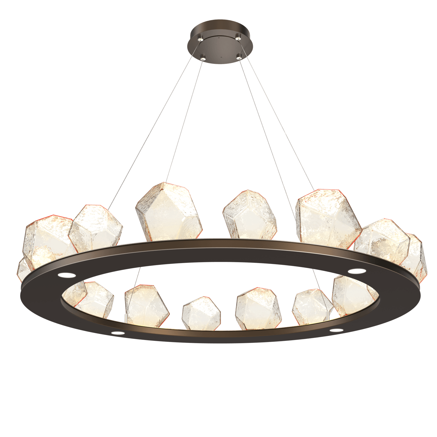 CHB0039-0D-FB-A-Hammerton-Studio-Gem-48-inch-ring-chandelier-with-flat-bronze-finish-and-amber-blown-glass-shades-and-LED-lamping