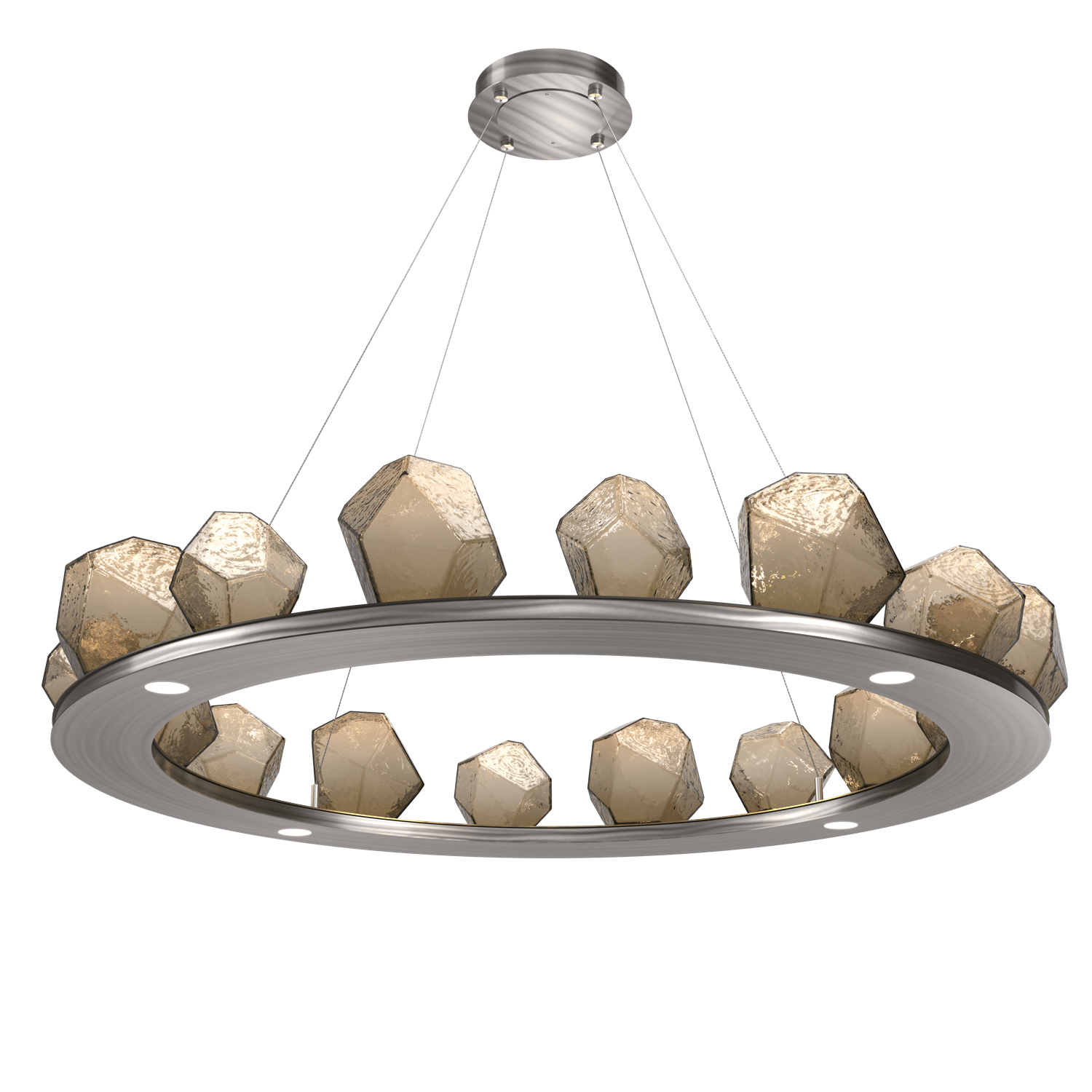 CHB0039-0D-GM-B-Hammerton-Studio-Gem-48-inch-ring-chandelier-with-gunmetal-finish-and-bronze-blown-glass-shades-and-LED-lamping