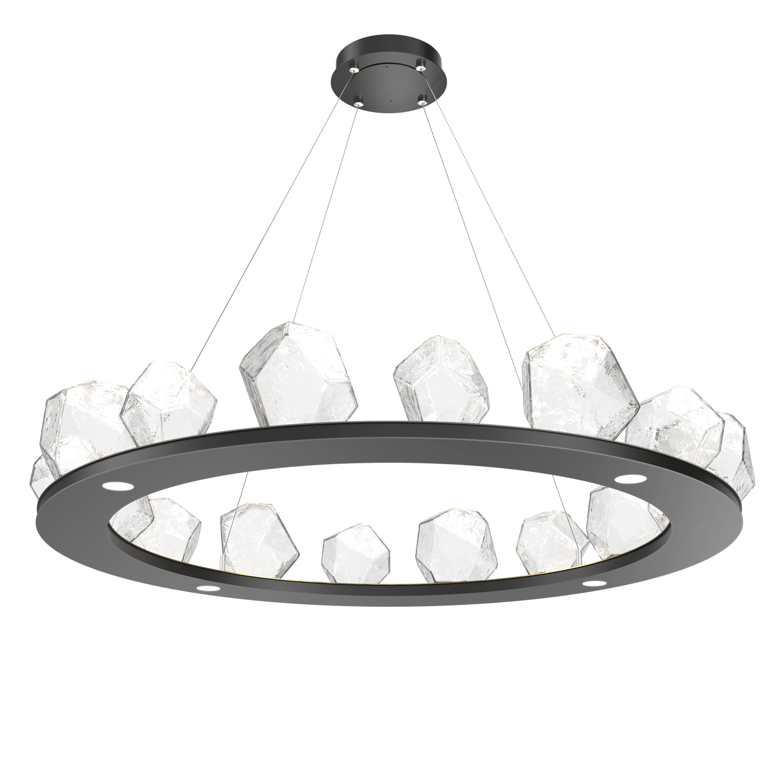 CHB0039-0D-MB-C-Hammerton-Studio-Gem-48-inch-ring-chandelier-with-matte-black-finish-and-clear-blown-glass-shades-and-LED-lamping