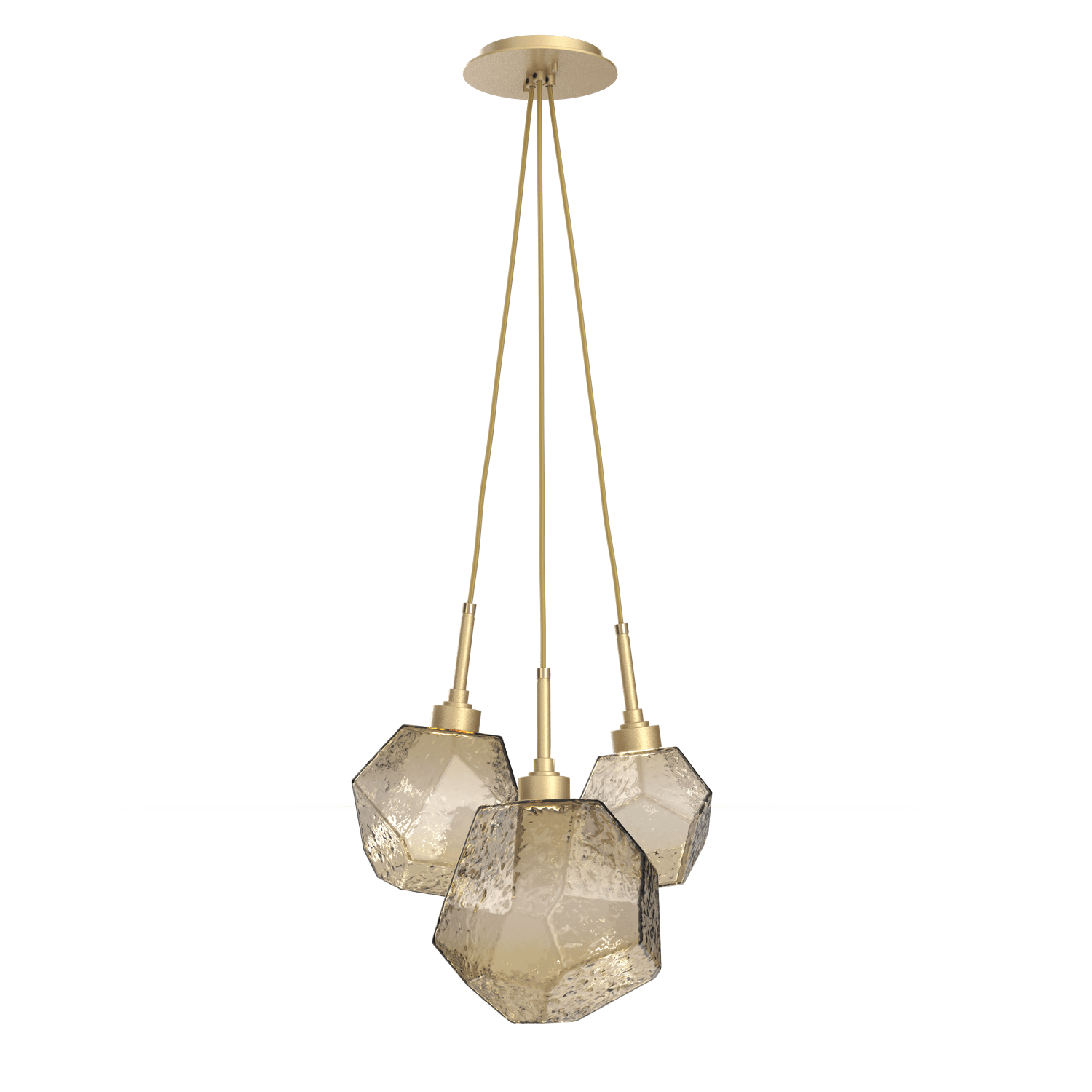 CHB0039-0E-GB-B-Hammerton-Studio-Gem-3-light-cluster-pendant-light-with-gilded-brass-finish-and-bronze-blown-glass-shades-and-LED-lamping