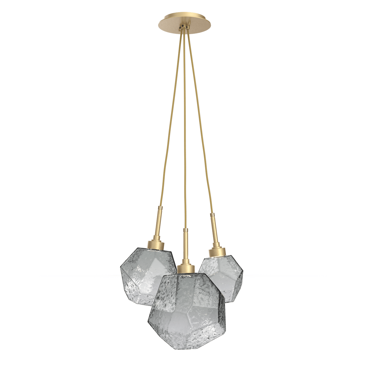 CHB0039-0E-GB-S-Hammerton-Studio-Gem-3-light-cluster-pendant-light-with-gilded-brass-finish-and-smoke-blown-glass-shades-and-LED-lamping