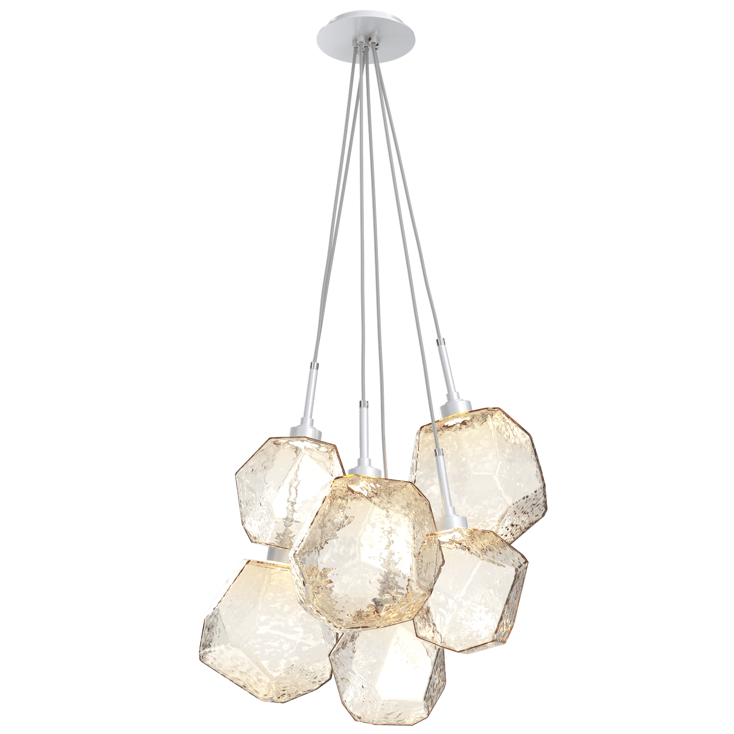 CHB0039-0F-CS-A-Hammerton-Studio-Gem-6-light-cluster-pendant-light-with-classic-silver-finish-and-amber-blown-glass-shades-and-LED-lamping