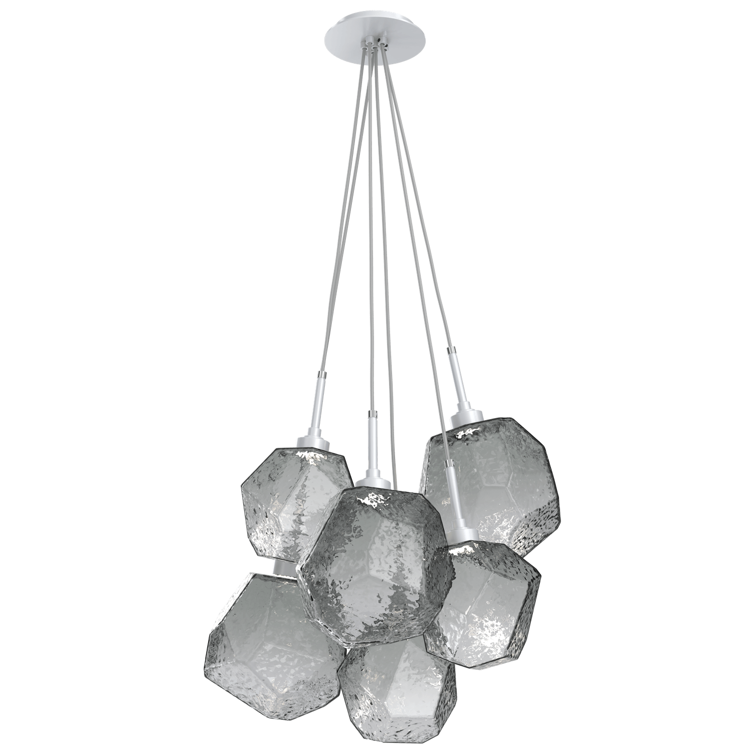 CHB0039-0F-CS-S-Hammerton-Studio-Gem-6-light-cluster-pendant-light-with-classic-silver-finish-and-smoke-blown-glass-shades-and-LED-lamping