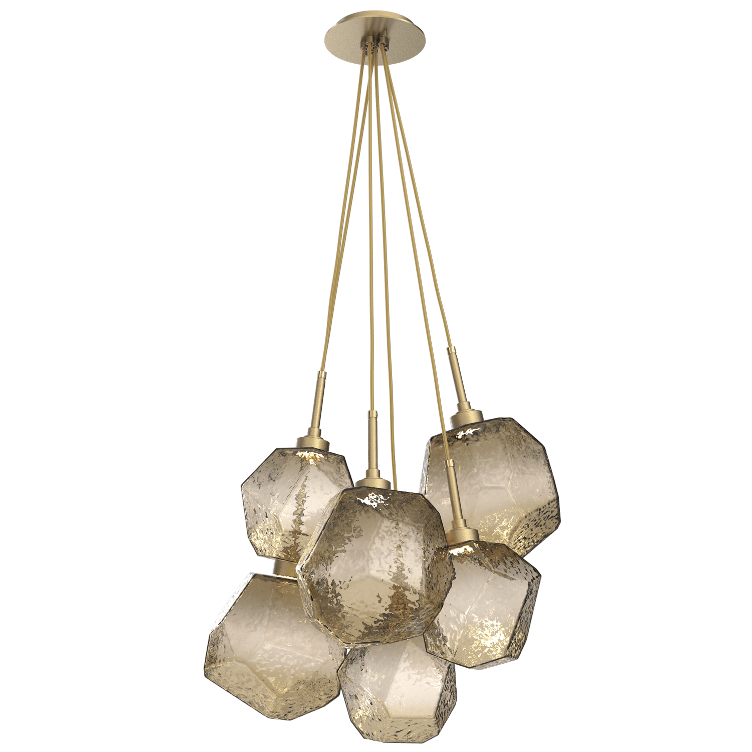CHB0039-0F-GB-B-Hammerton-Studio-Gem-6-light-cluster-pendant-light-with-gilded-brass-finish-and-bronze-blown-glass-shades-and-LED-lamping