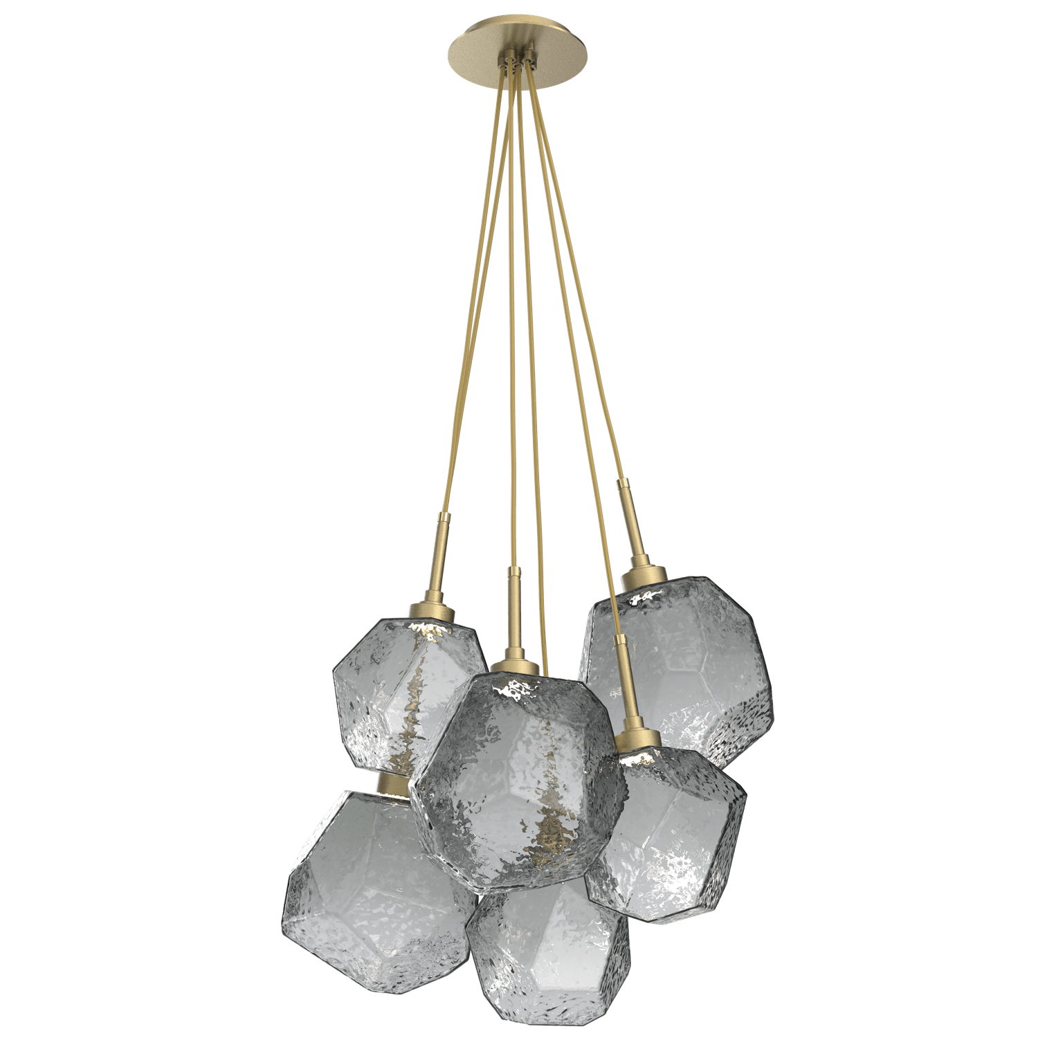 CHB0039-0F-GB-S-Hammerton-Studio-Gem-6-light-cluster-pendant-light-with-gilded-brass-finish-and-smoke-blown-glass-shades-and-LED-lamping