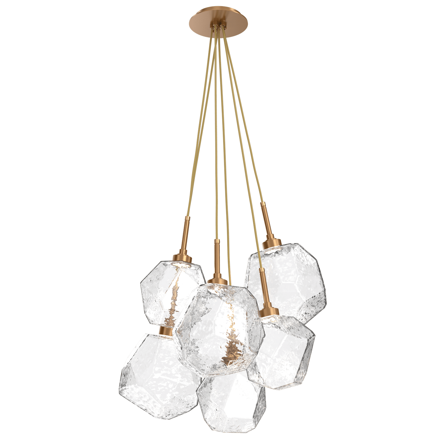 CHB0039-0F-NB-C-Hammerton-Studio-Gem-6-light-cluster-pendant-light-with-novel-brass-finish-and-clear-blown-glass-shades-and-LED-lamping
