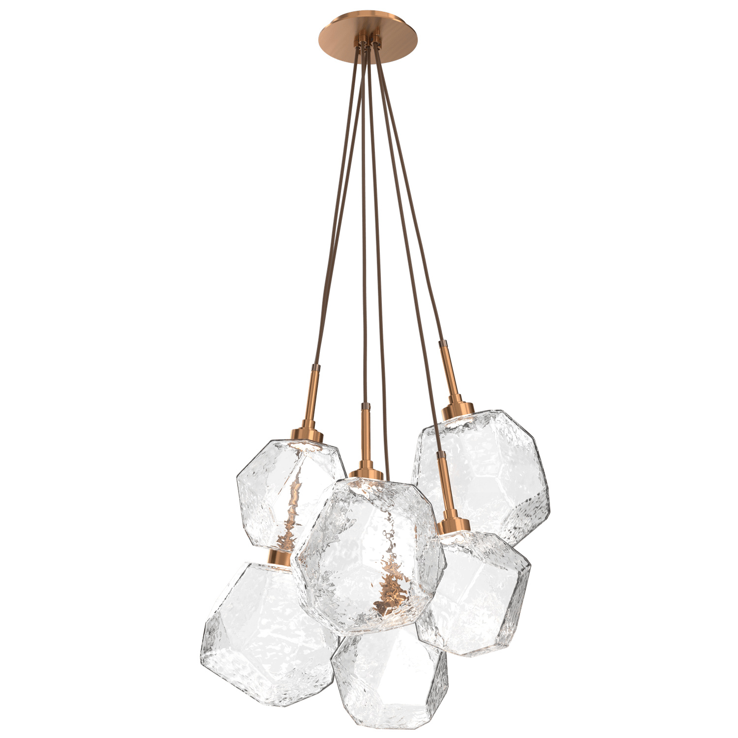 CHB0039-0F-RB-C-Hammerton-Studio-Gem-6-light-cluster-pendant-light-with-oil-rubbed-bronze-finish-and-clear-blown-glass-shades-and-LED-lamping