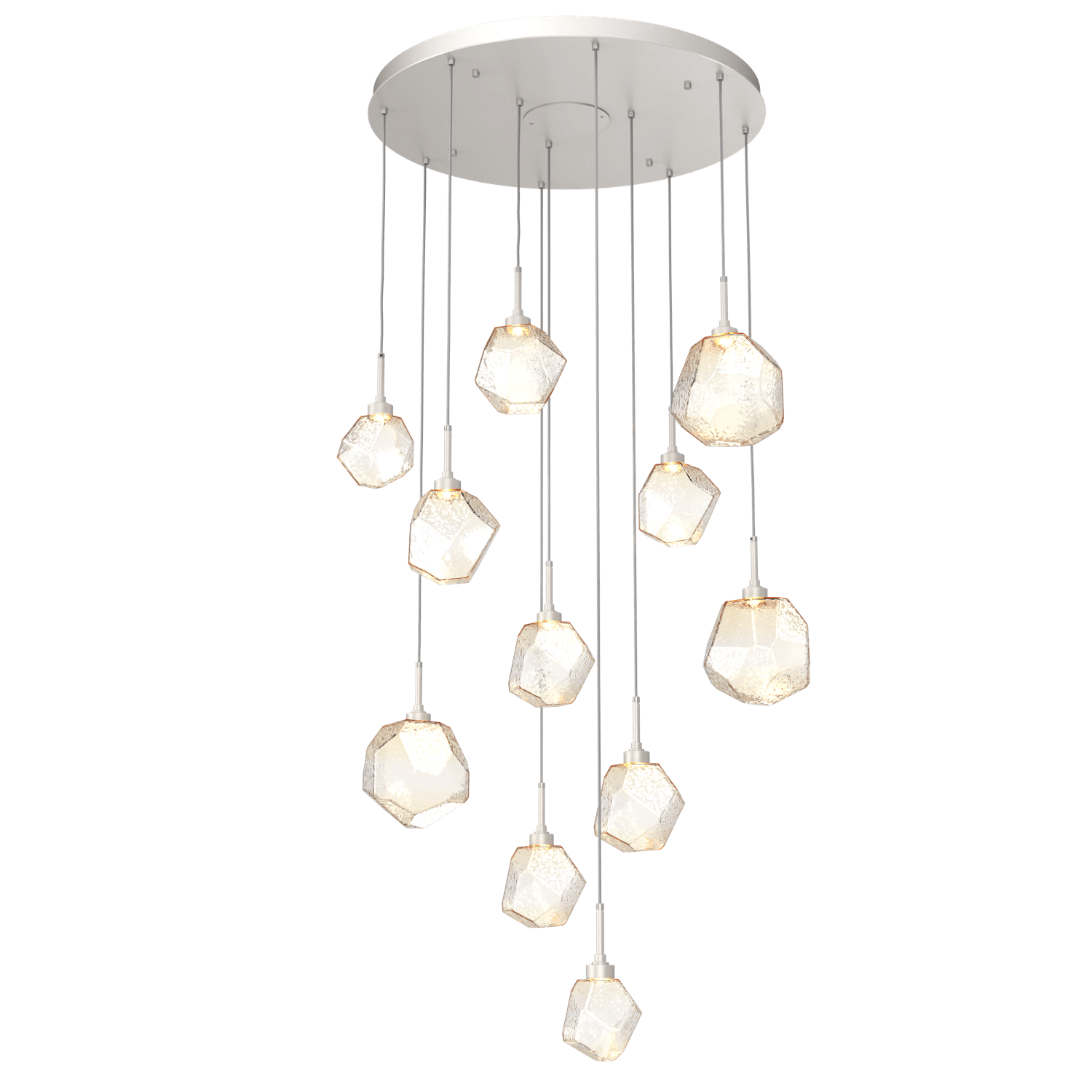 CHB0039-11-BS-A-Hammerton-Studio-Gem-11-light-round-pendant-chandelier-with-metallic-beige-silver-finish-and-amber-blown-glass-shades-and-LED-lamping