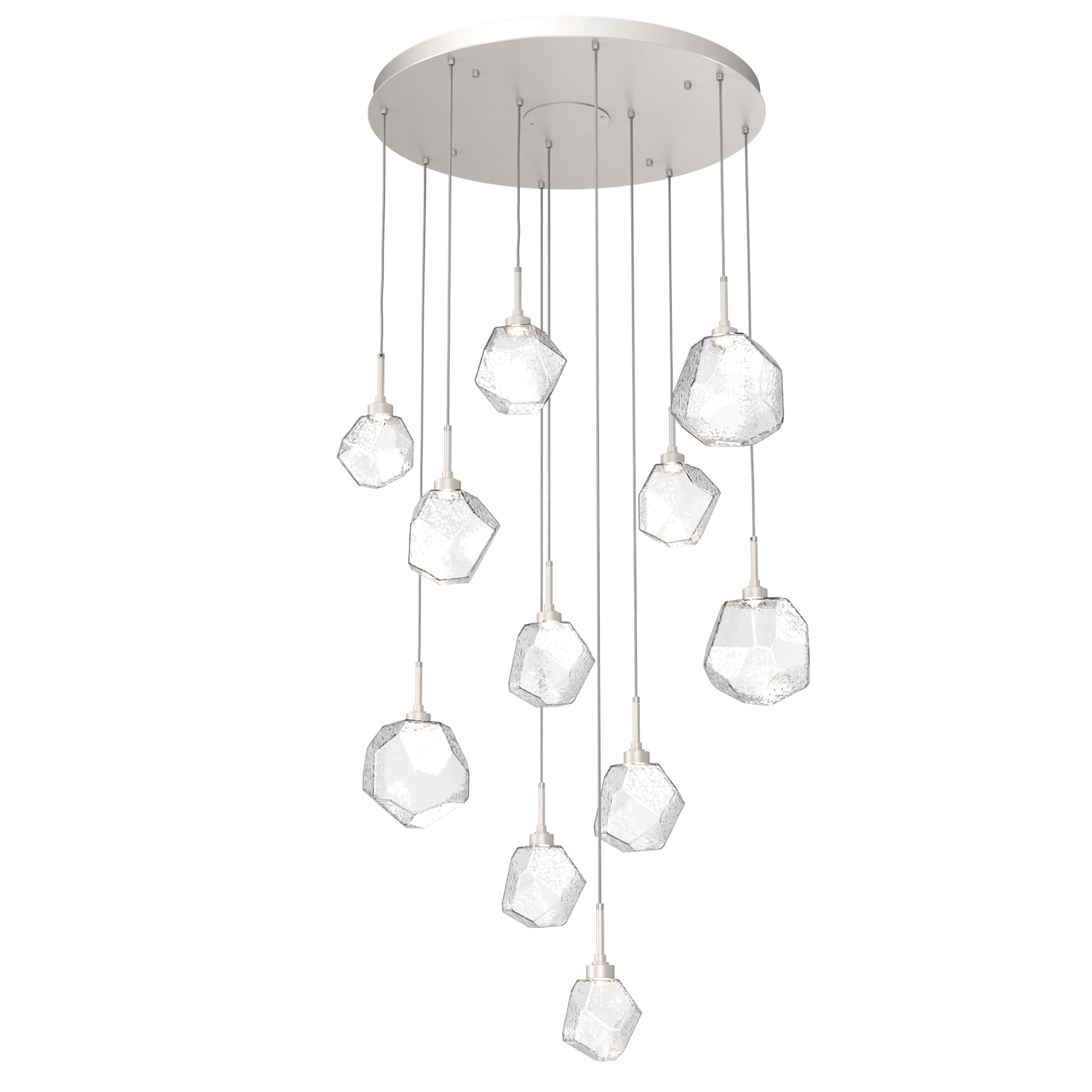 CHB0039-11-BS-C-Hammerton-Studio-Gem-11-light-round-pendant-chandelier-with-metallic-beige-silver-finish-and-clear-blown-glass-shades-and-LED-lamping