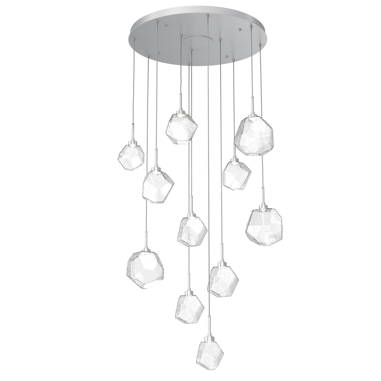 CHB0039-11-CS-C-Hammerton-Studio-Gem-11-light-round-pendant-chandelier-with-classic-silver-finish-and-clear-blown-glass-shades-and-LED-lamping