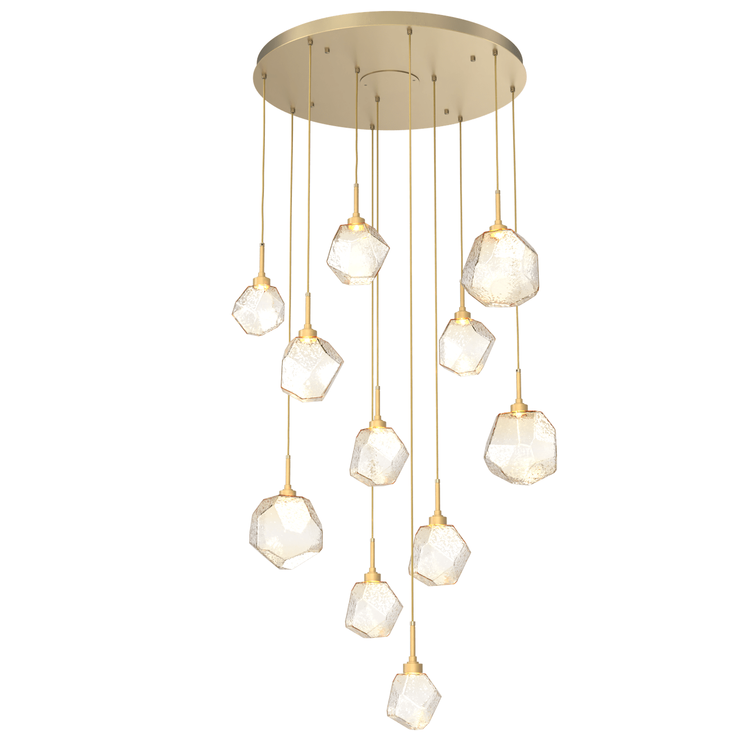 CHB0039-11-GB-A-Hammerton-Studio-Gem-11-light-round-pendant-chandelier-with-gilded-brass-finish-and-amber-blown-glass-shades-and-LED-lamping