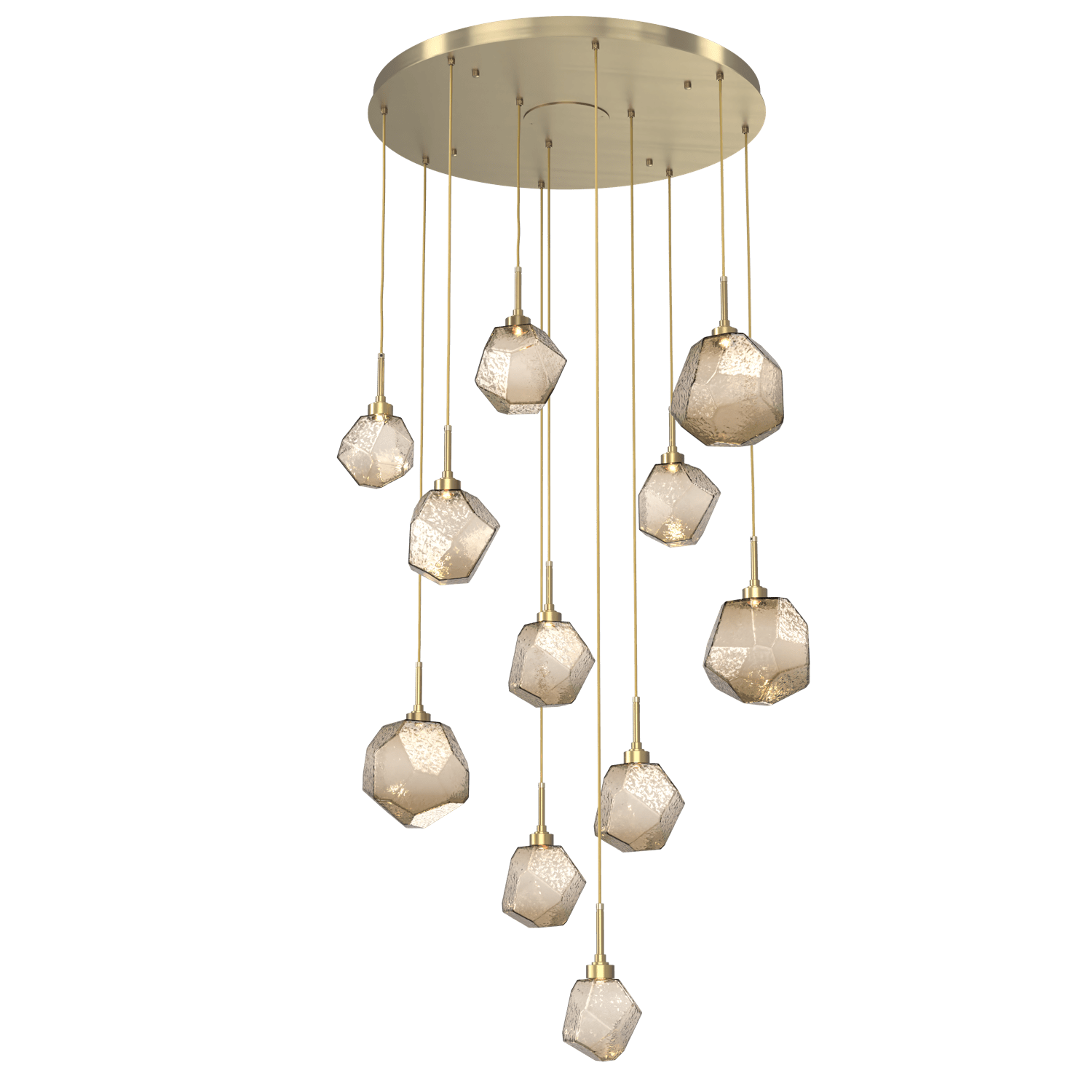 CHB0039-11-HB-B-Hammerton-Studio-Gem-11-light-round-pendant-chandelier-with-heritage-brass-finish-and-bronze-blown-glass-shades-and-LED-lamping